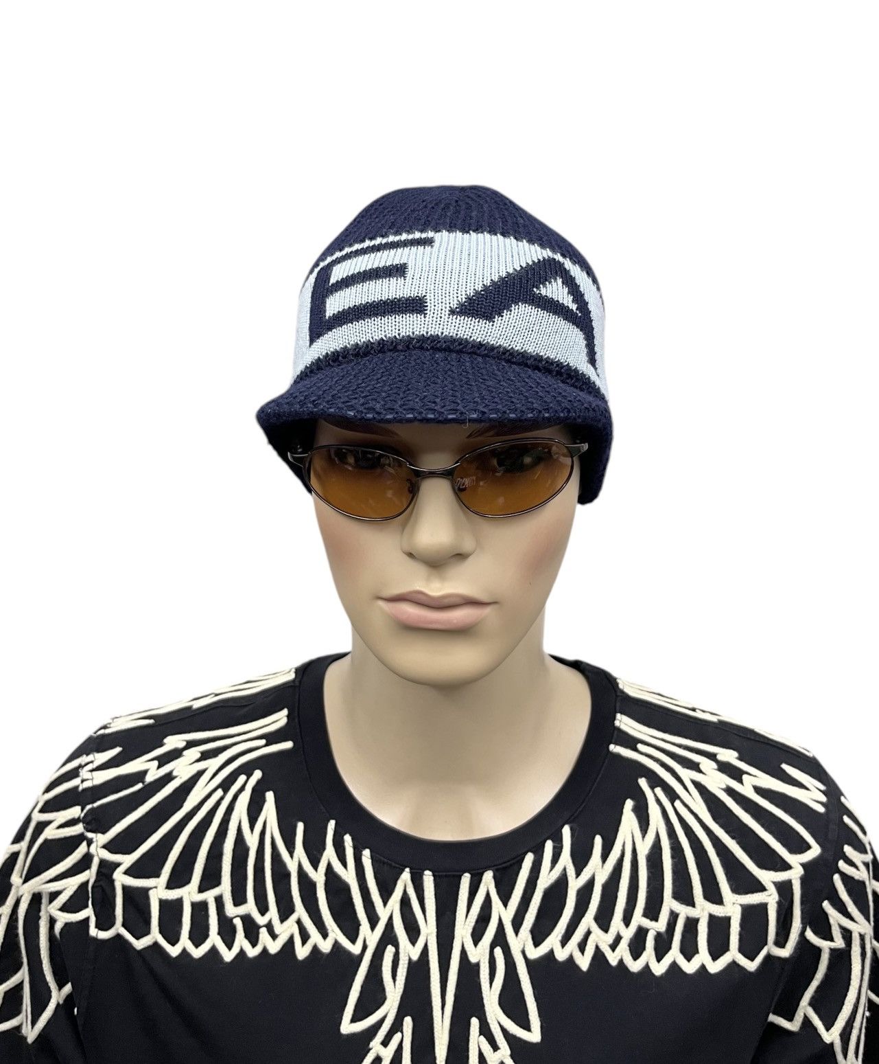 Emporio Armani 🔥Vintage 90’s EMPORIO ARMANI ITALY Virgin Wool Visor Beanie Size ONE SIZE - 1 Thumbnail