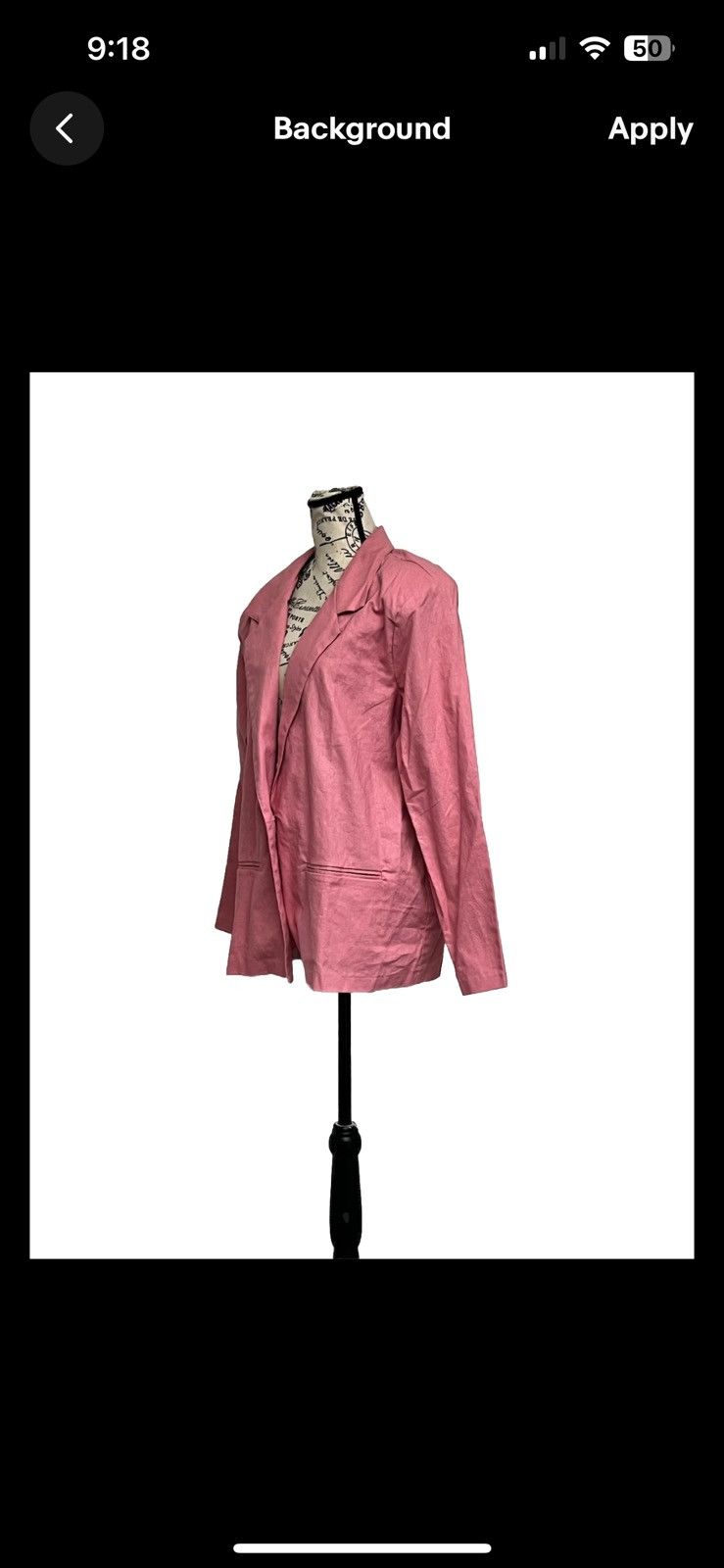 Vintage Blair Boutique Vtg Single Breasted Blazer Pink linen XL Size XL / US 12-14 / IT 48-50 - 2 Thumbnail