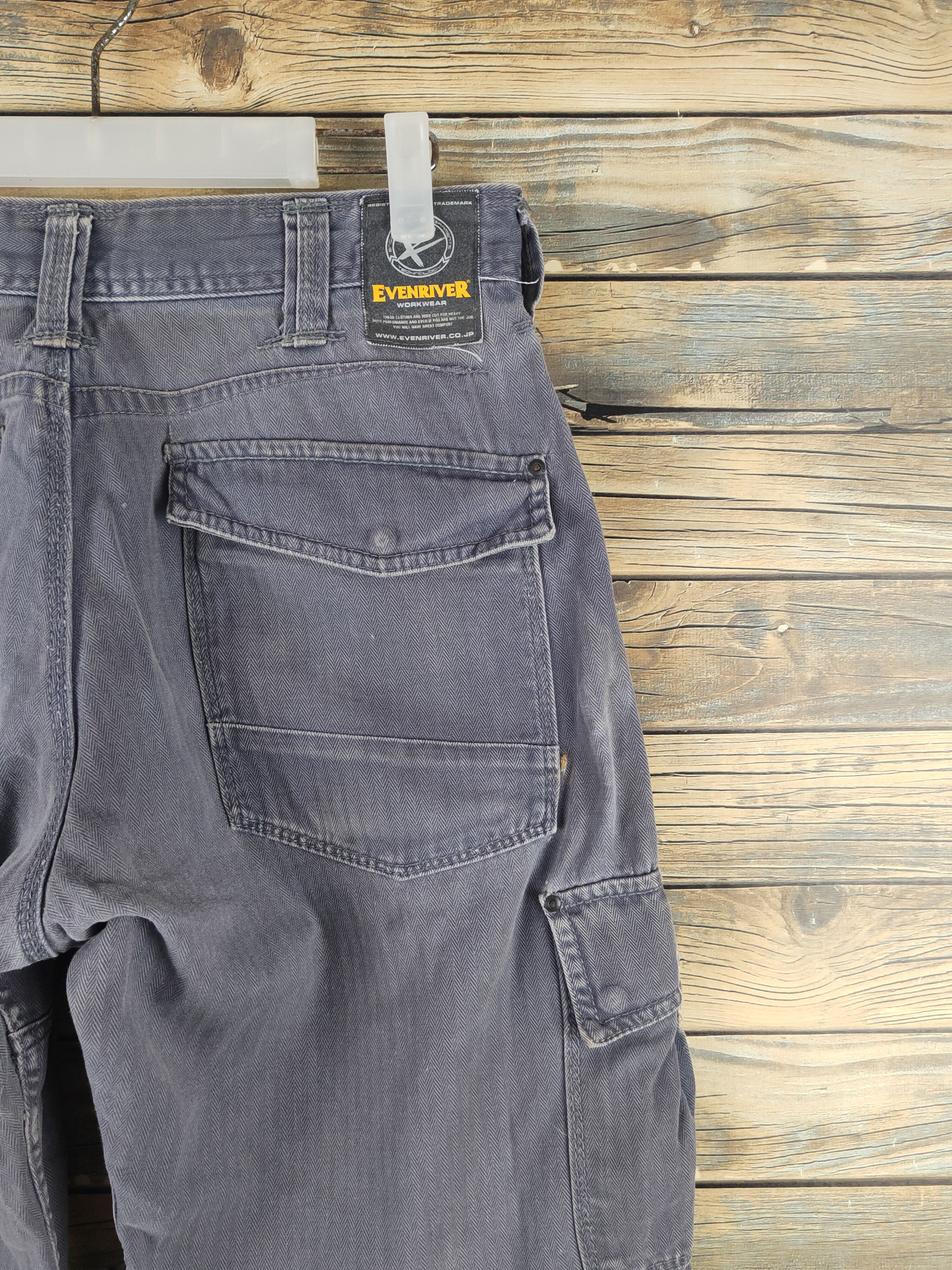 Japanese Brand DL Evenriver Dark Gray Multipocket Cargo Pants #46-291T Size US 31 - 11 Thumbnail