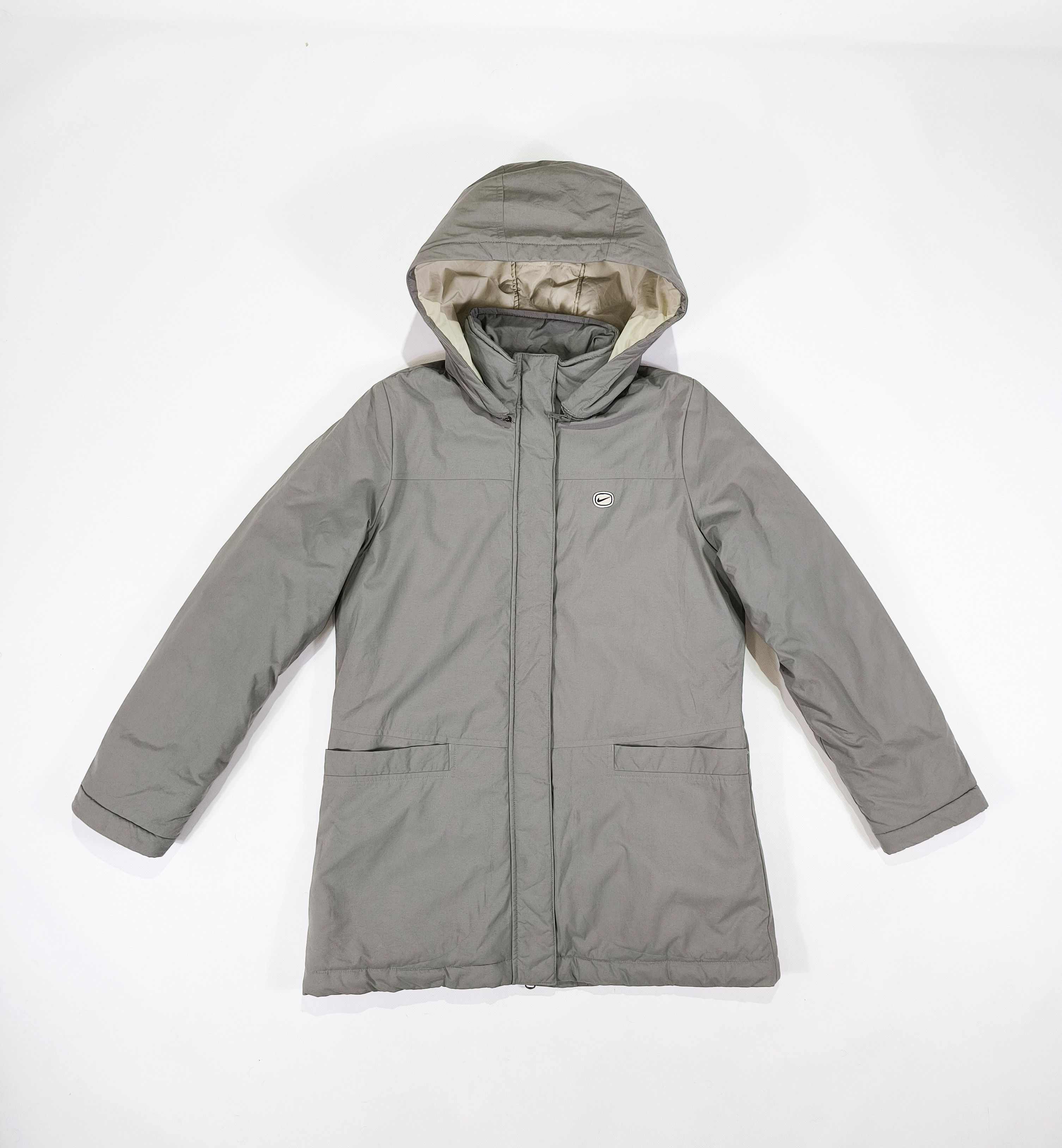 Nike Vintage Nike Gray Hooded Jacket Size XS Y2K Size XS / US 0-2 / IT 36-38 - 1 Thumbnail