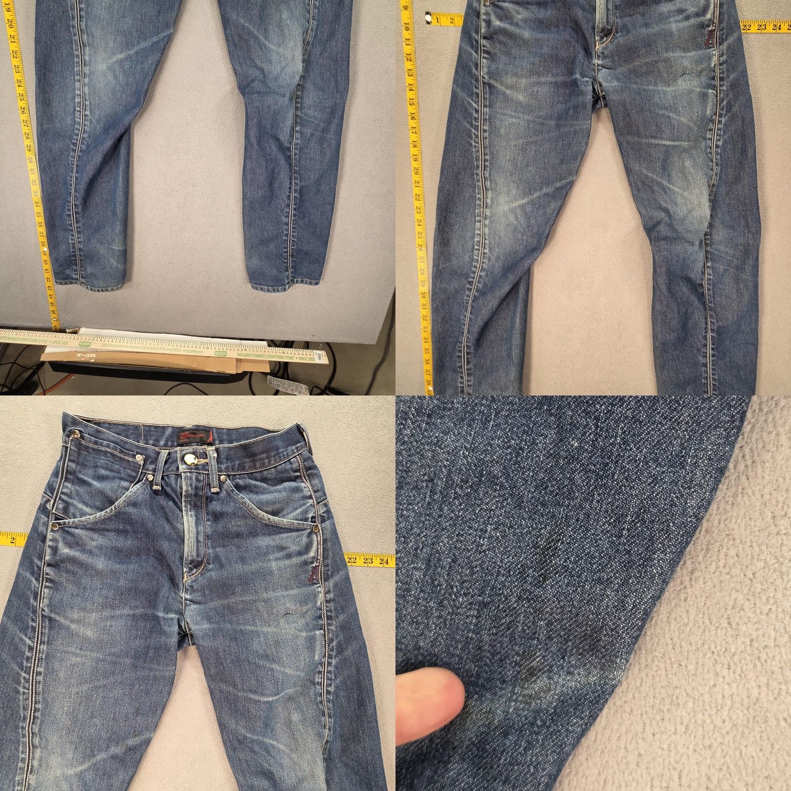 Levi's Levi's Jeans Mens Regular Straight Distressed Blue Denim 27x30 Mid Wash Frayed Hems 27 Inseam Regular Fit Pattern: Solid Size US 27 - 8 Thumbnail