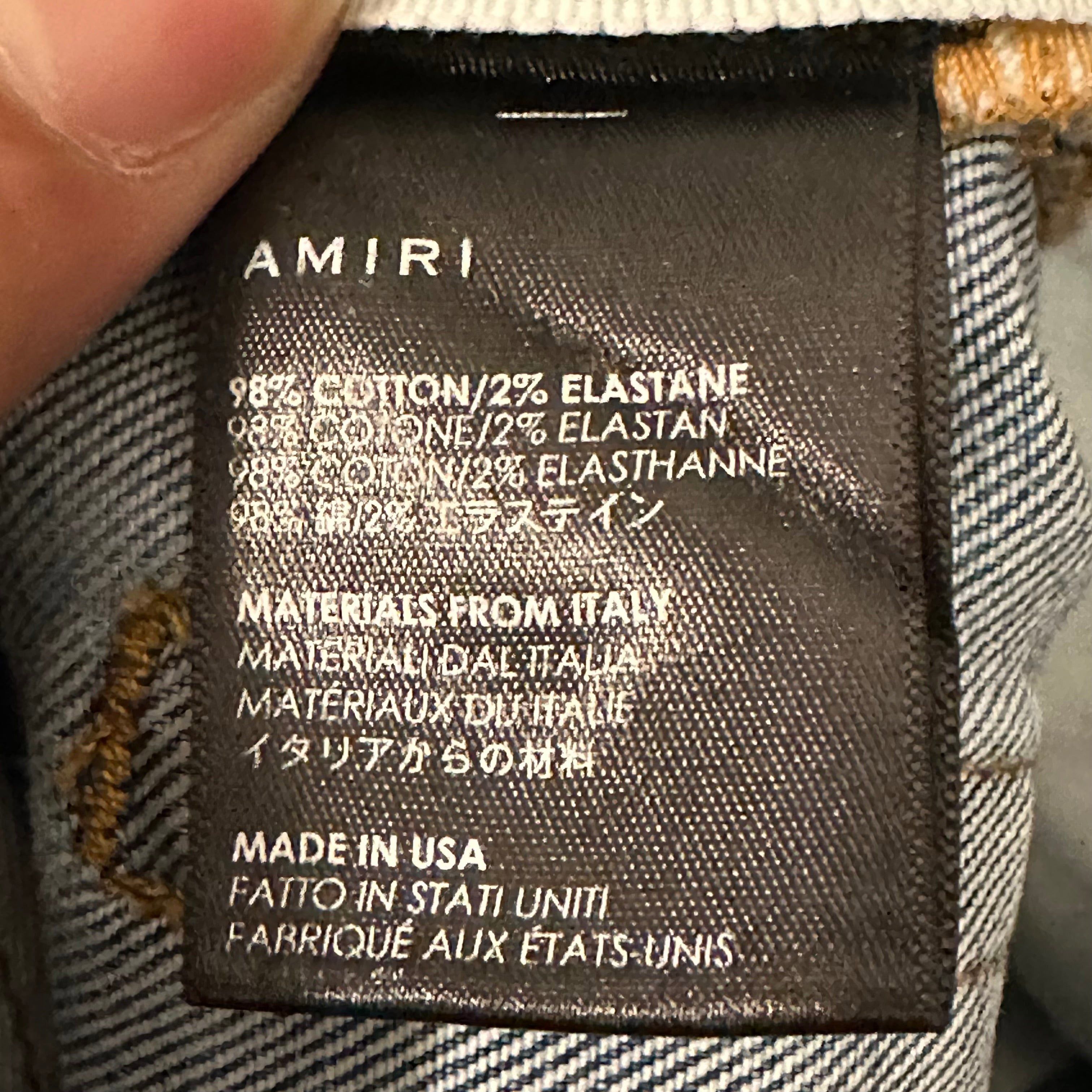 Amiri Amiri Knee Hole Paint Splatter Blue Denim Jeans Sz 32 Size US 32 / EU 48 - 6 Thumbnail