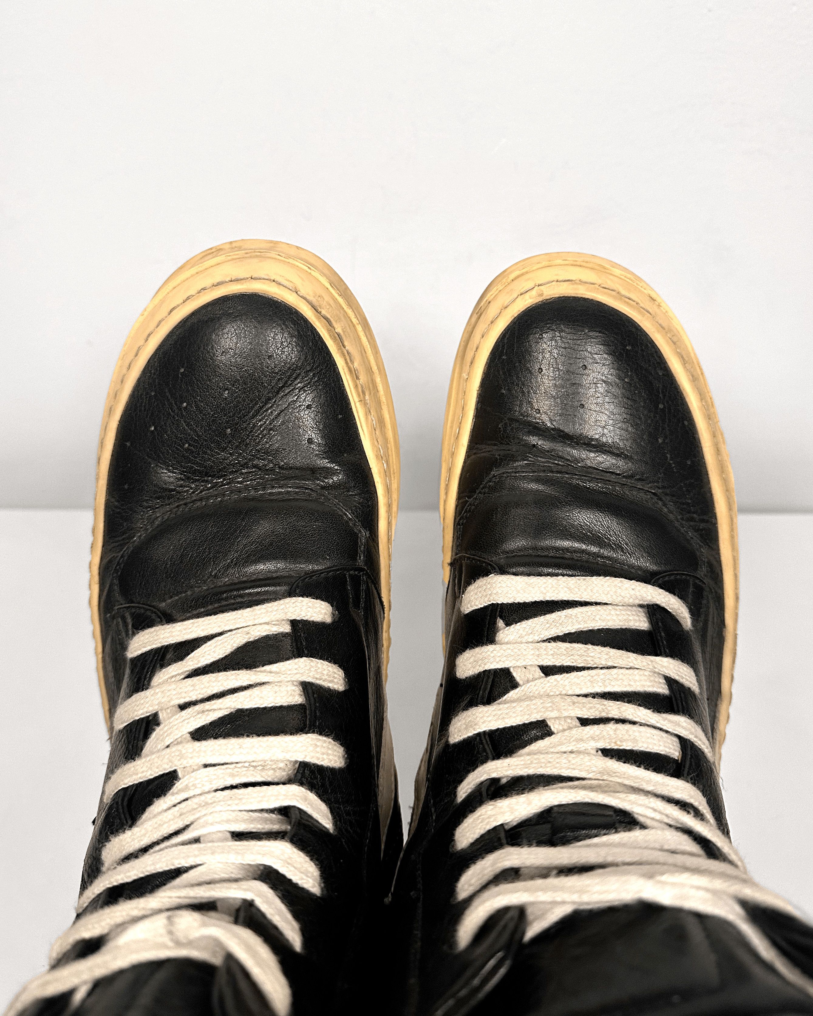 Rick Owens Rick Owens Staple Short Tongue Black Milk Geobasket Size US 10.5 / EU 43-44 - 5 Thumbnail