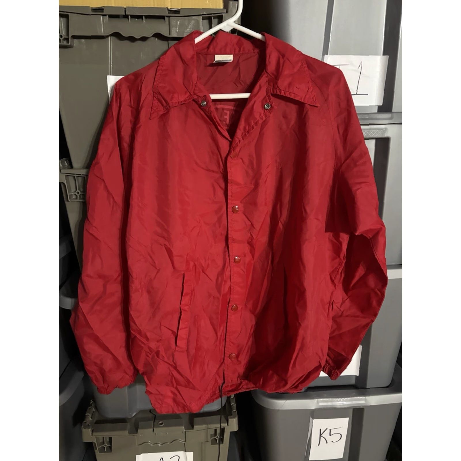 Vintage VINTAGE Southern Athletic Jacket Red XL Windbreaker Snap Men Mid-Length Nylon Rockabilly Coat Size US XL / EU 56 / 4 - 2 Thumbnail