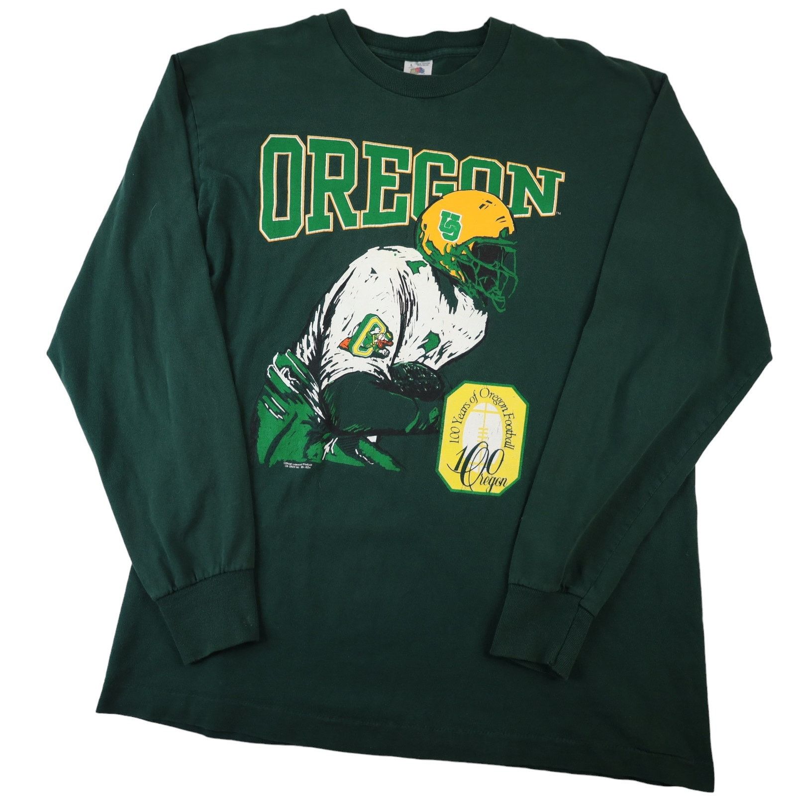 NCAA × Vintage Vintage Oregon Ducks 100yr Anniversary Graphic T Shirt Size US L / EU 52-54 / 3 - 1 Thumbnail