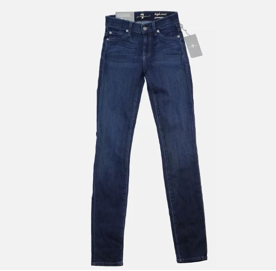 7 For All Mankind New 7 For All Mankind High Waisted Super Skinny Jeans Size 24" / US 00 / IT 34 - 1 Thumbnail
