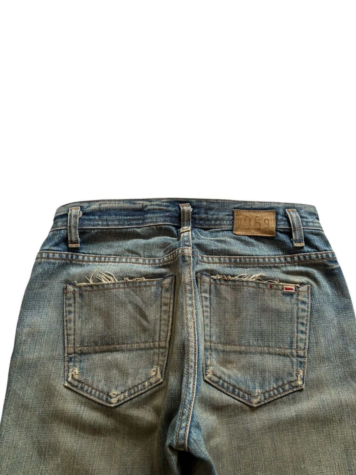 Gap Vintage Gap Tactical Patch Rusty Mud Wash Rip Flare Jeans Size US 27 - 8 Thumbnail