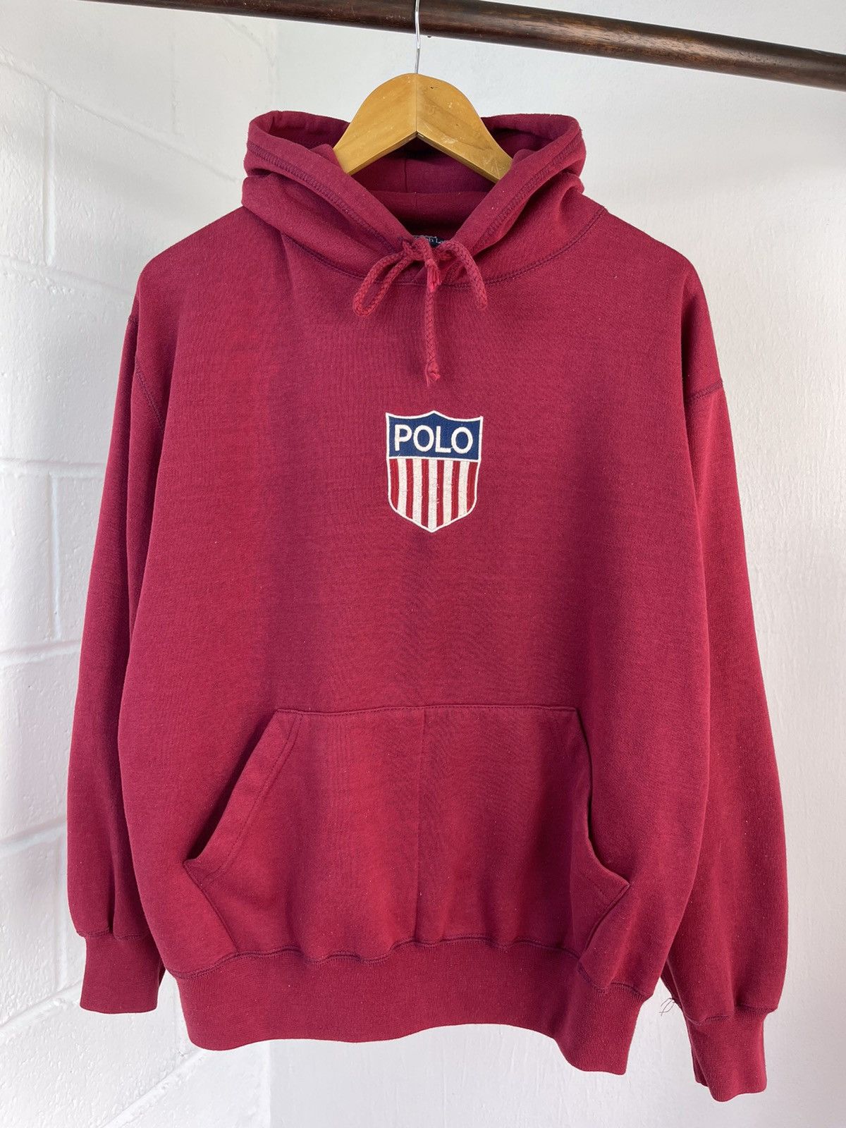 Chaps Ralph Lauren × Polo Ralph Lauren × RRL Ralph Lauren Vtg Polo K Swiss Center Logo Hoodie Size US L / EU 52-54 / 3 - 5 Thumbnail