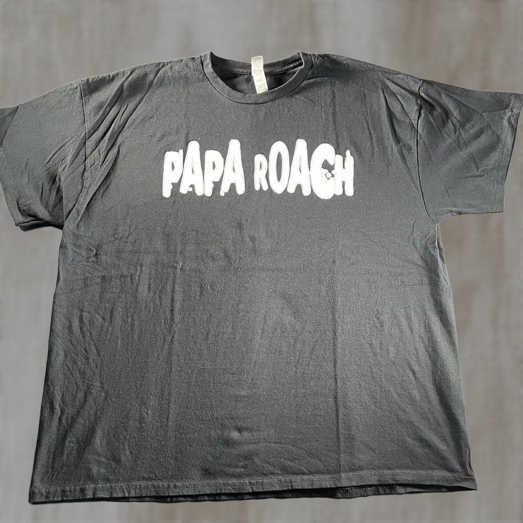 Vintage Papa Roach Shirt Men 2XL Black Crew Neck Short Sleeve Graphic Print Logo 90s Band Music Rock Infest Vintage No Size US XXL / EU 58 / 5 - 1 Thumbnail
