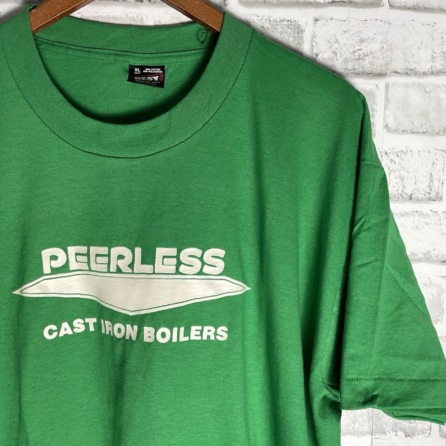 Vintage VINTAGE Best USA Graphic T-Shirt Men XL Green Cotton 90s Single Stitch Size US XL / EU 56 / 4 - 2 Thumbnail