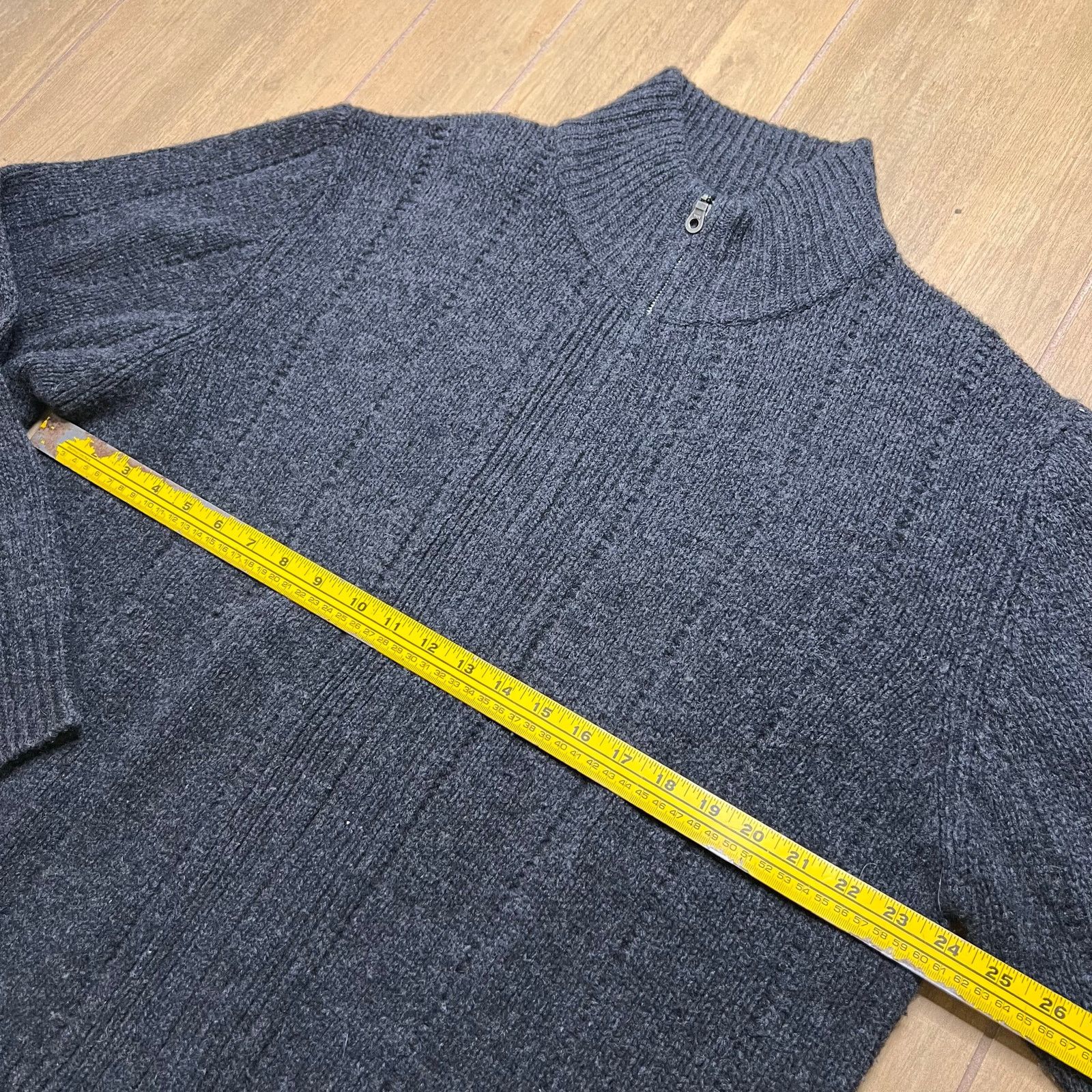 Vintage Heather Tweed Lambswool Sweater Full Zip Gray XL Mens Size US XL / EU 56 / 4 - 6 Thumbnail