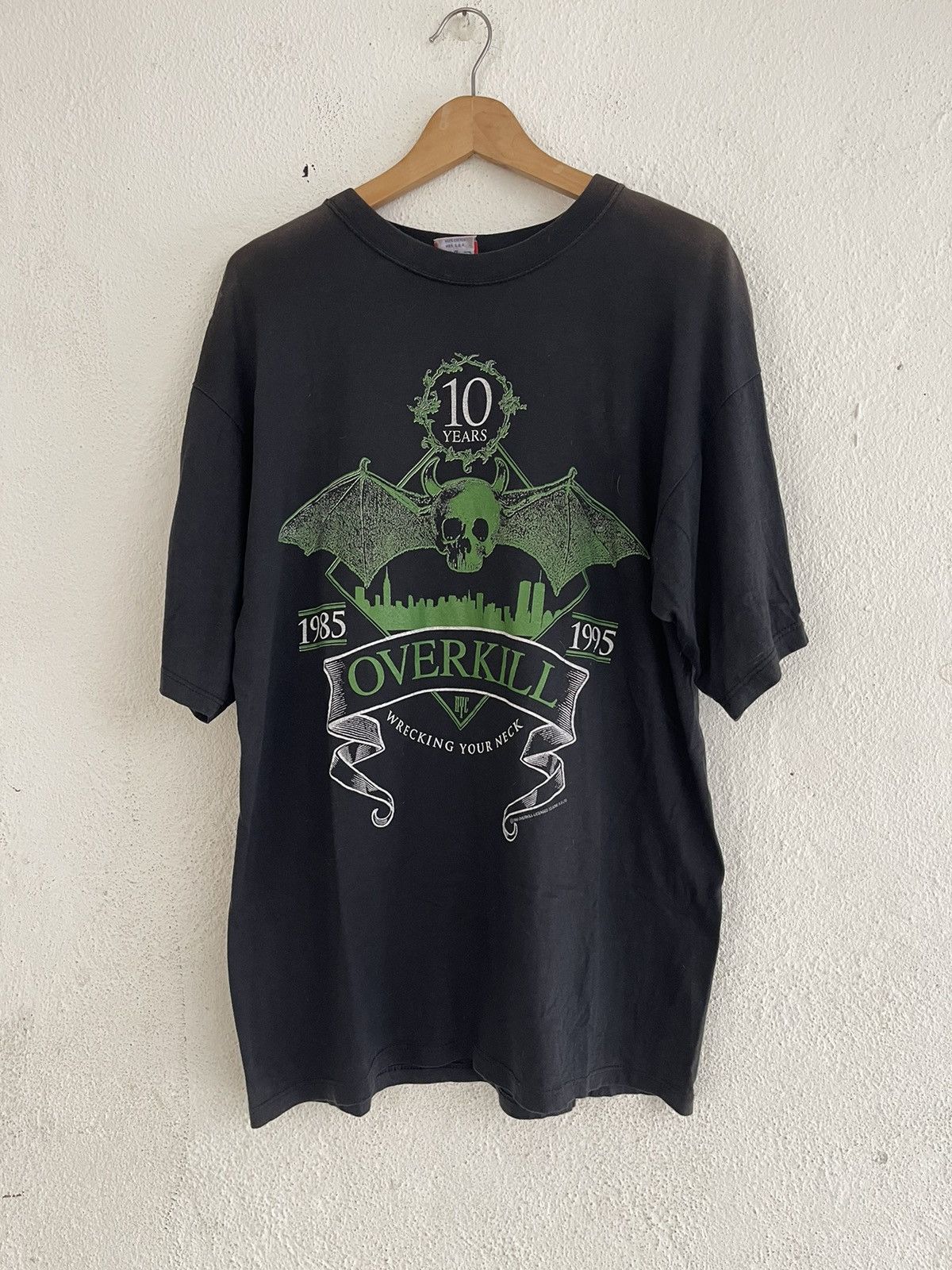 Band Tees × Vintage Vintage 1996 Overkill Wrecking Your Neck Size US XL / EU 56 / 4 - 1 Thumbnail