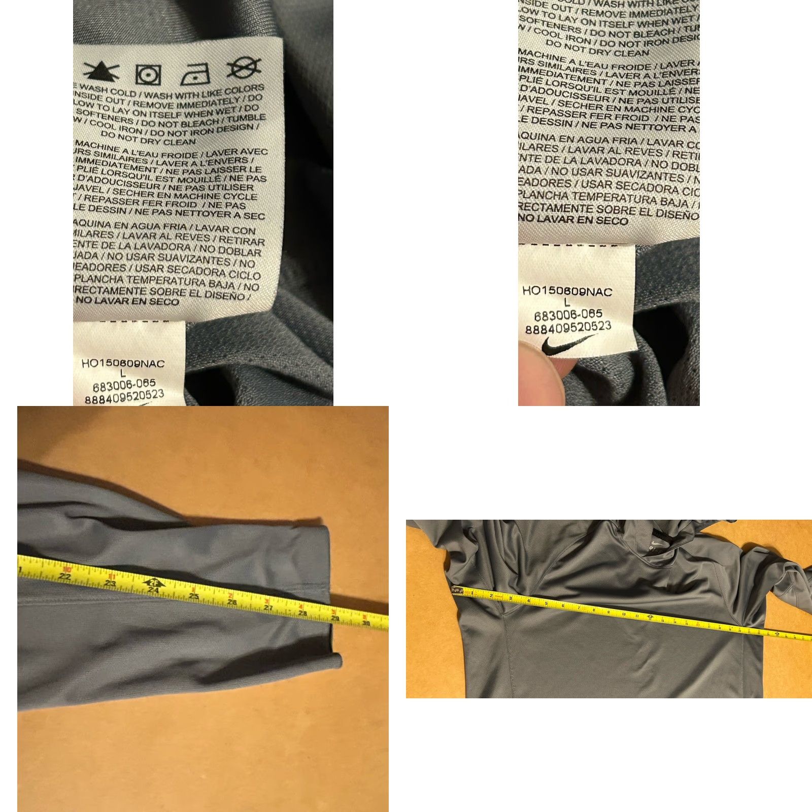 Nike Nike Elite Basketball Hoodie Men Large Gray Dri Fit 683006-065 Pullover Swoosh Size US L / EU 52-54 / 3 - 10 Thumbnail