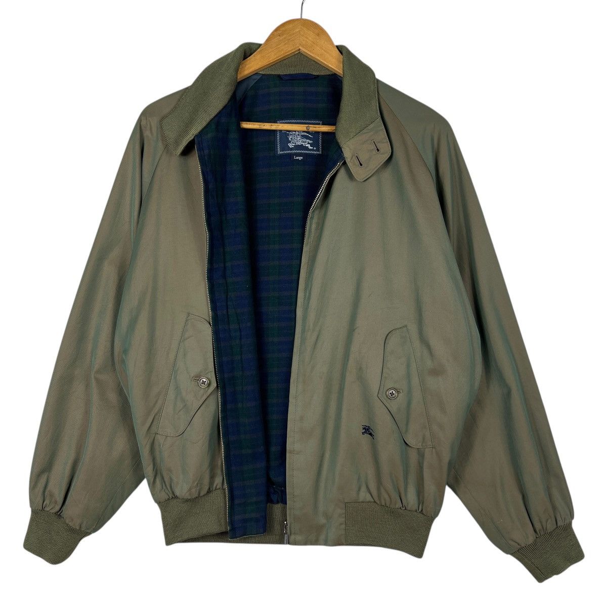 Burberry 🔥 Vintage Burberrys Green Check Plaid Lining G9 Jacket Size US L / EU 52-54 / 3 - 4 Thumbnail