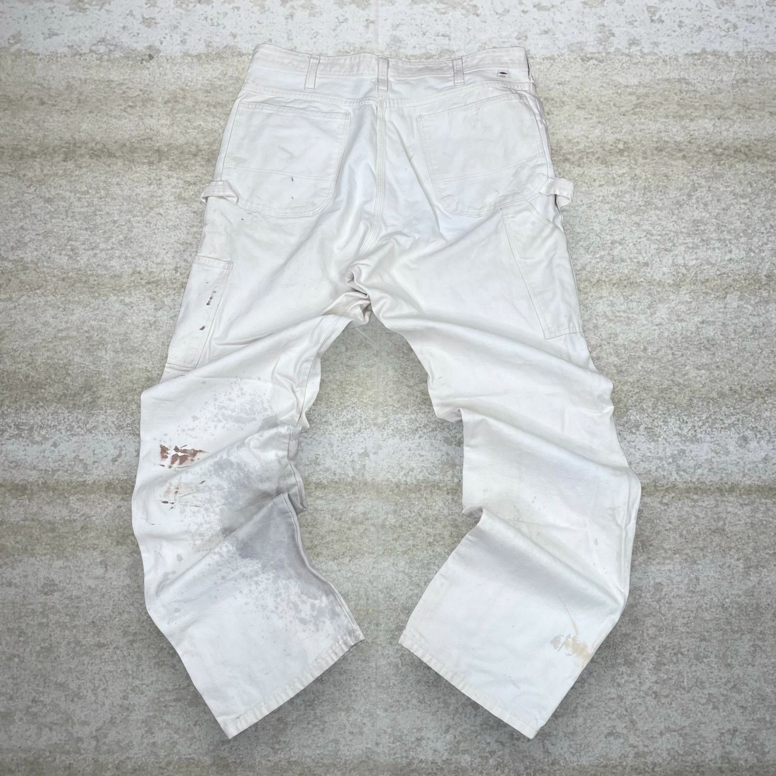 Dickies Vintage 90s Dickies Carpenter Pants 36x34 Baggy White Canvas Size US 36 / EU 52 - 1 Thumbnail