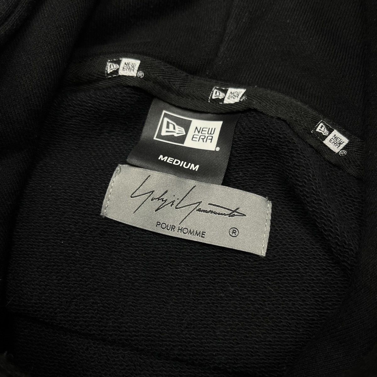 New Era × Yohji Yamamoto Yohji Yamamoto Pour Homme × NEW ERA NO FUTURE Logo Hoodie Size US L / EU 52-54 / 3 - 10 Thumbnail