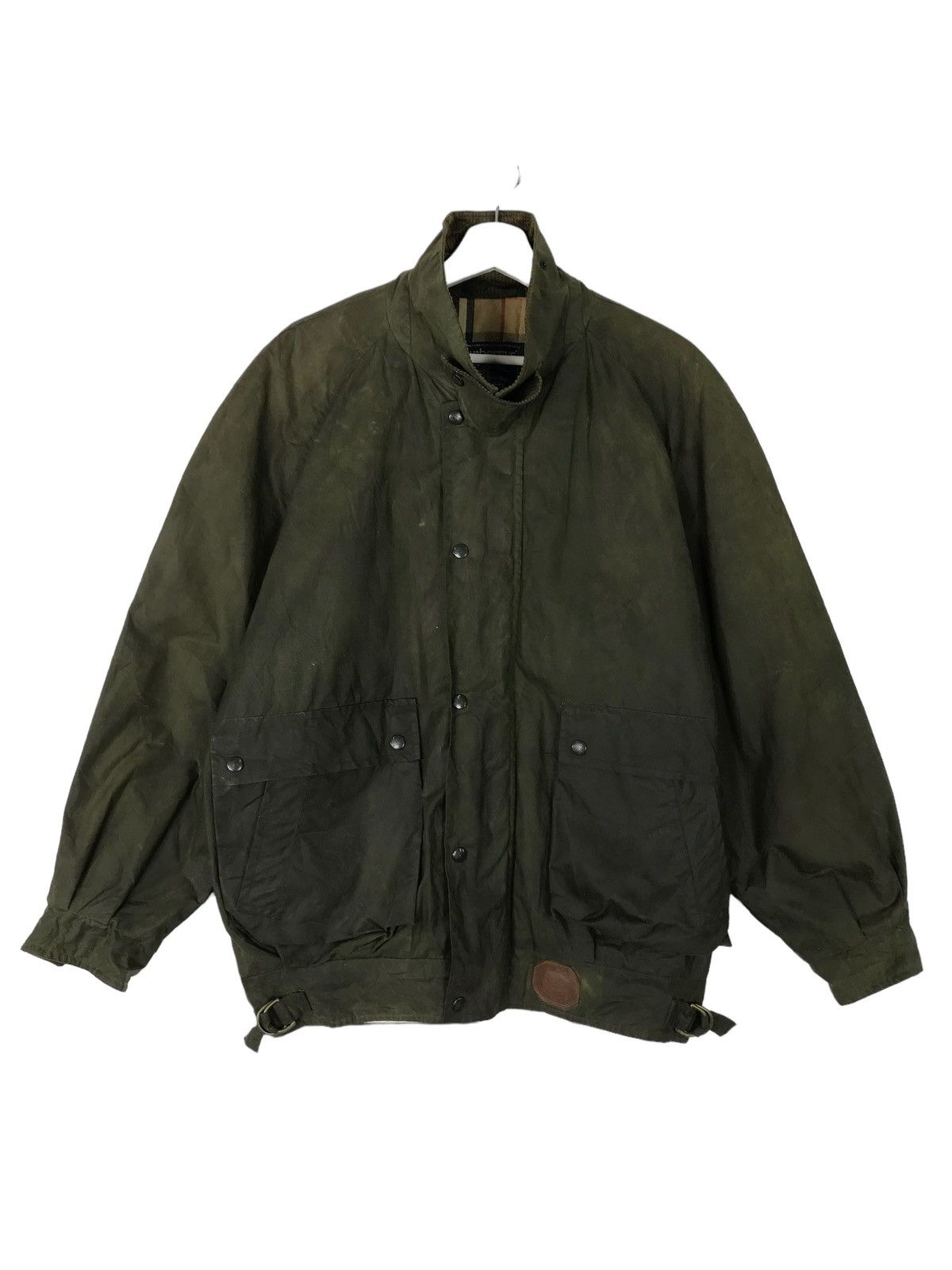 Burberry 💥 BURBERRY NOVA CHECK LINING WAXED JACKET MADE IN ENGLAND Size US L / EU 52-54 / 3 - 6 Thumbnail