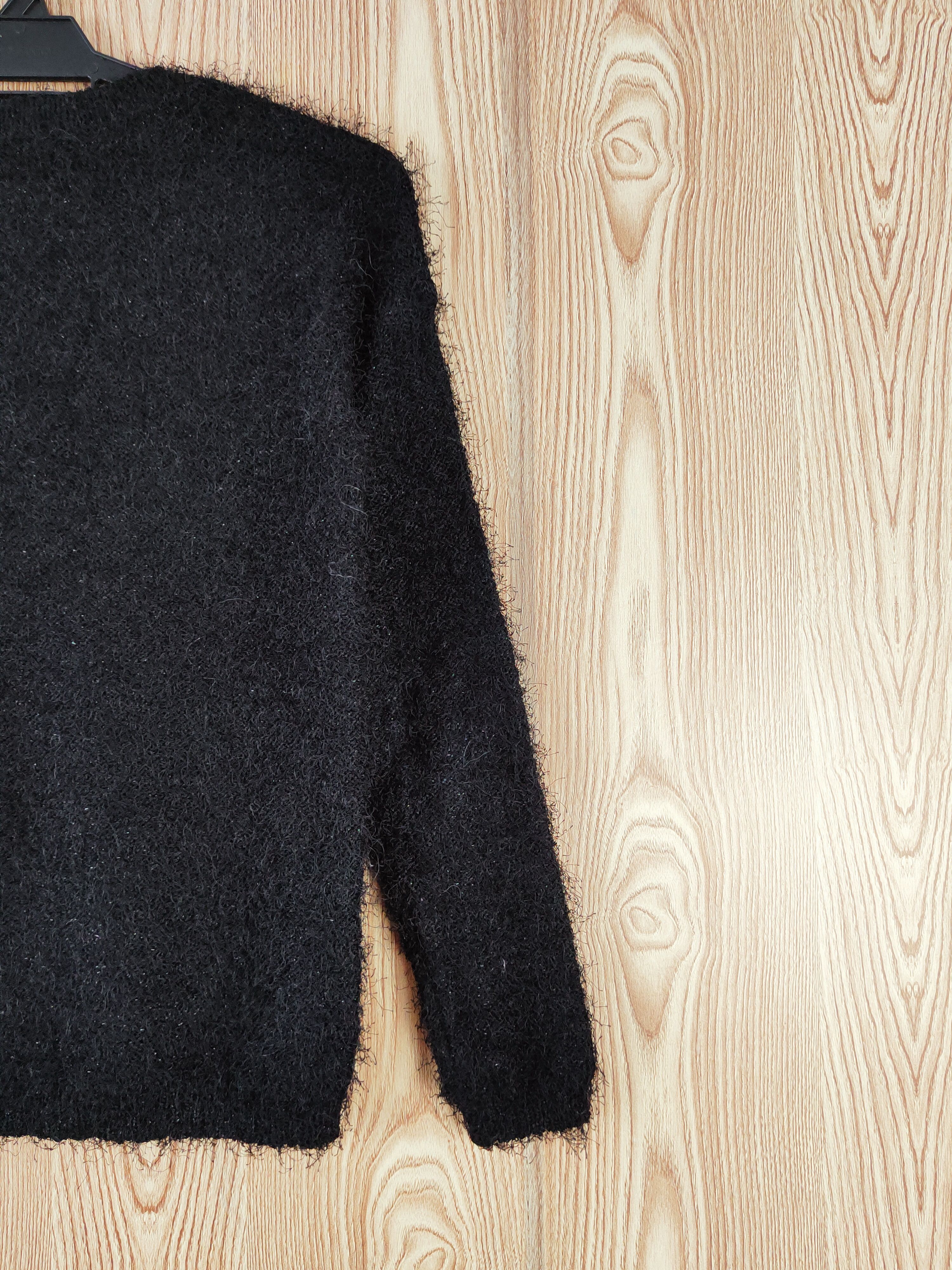 Japanese Brand × Vintage Clovis Black Shag Shaggy Fur Mohair Knitwear #W765 Size XS / US 0-2 / IT 36-38 - 9 Thumbnail