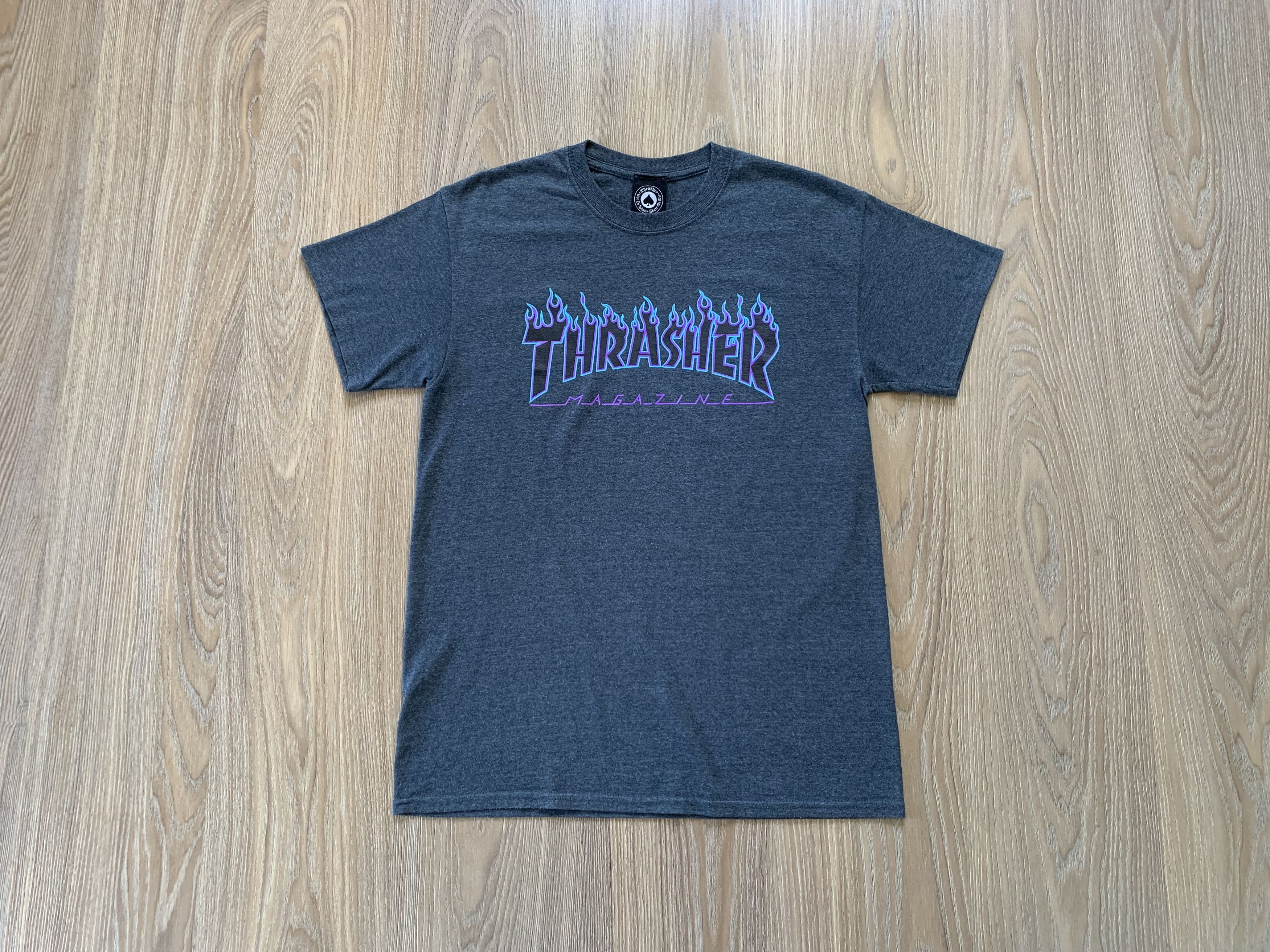 Thrasher × Vintage × Welcome Skateboards Vintage Thrasher Magazine Blue Flame T-shirt Size US M / EU 48-50 / 2 - 11 Thumbnail