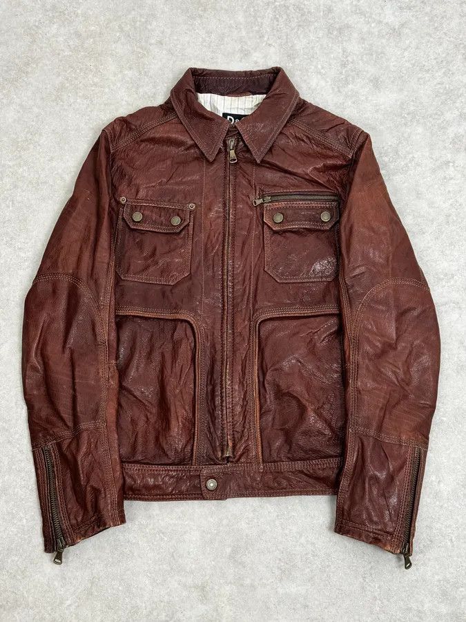 Dolce & Gabbana 2000s Dolce & Gabbana Bordeaux Leather Premium Jacket Size US M / EU 48-50 / 2 - 1 Thumbnail