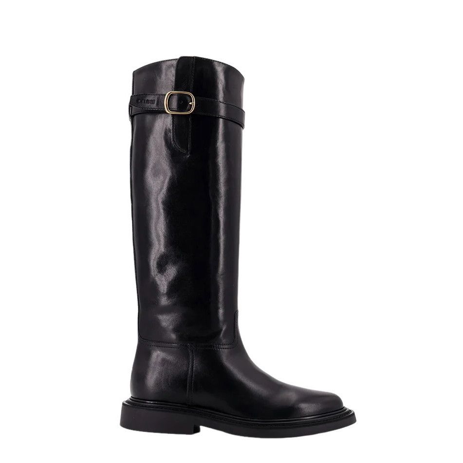 CELINE $1800 Universite Black Leather Boots New & Authentic