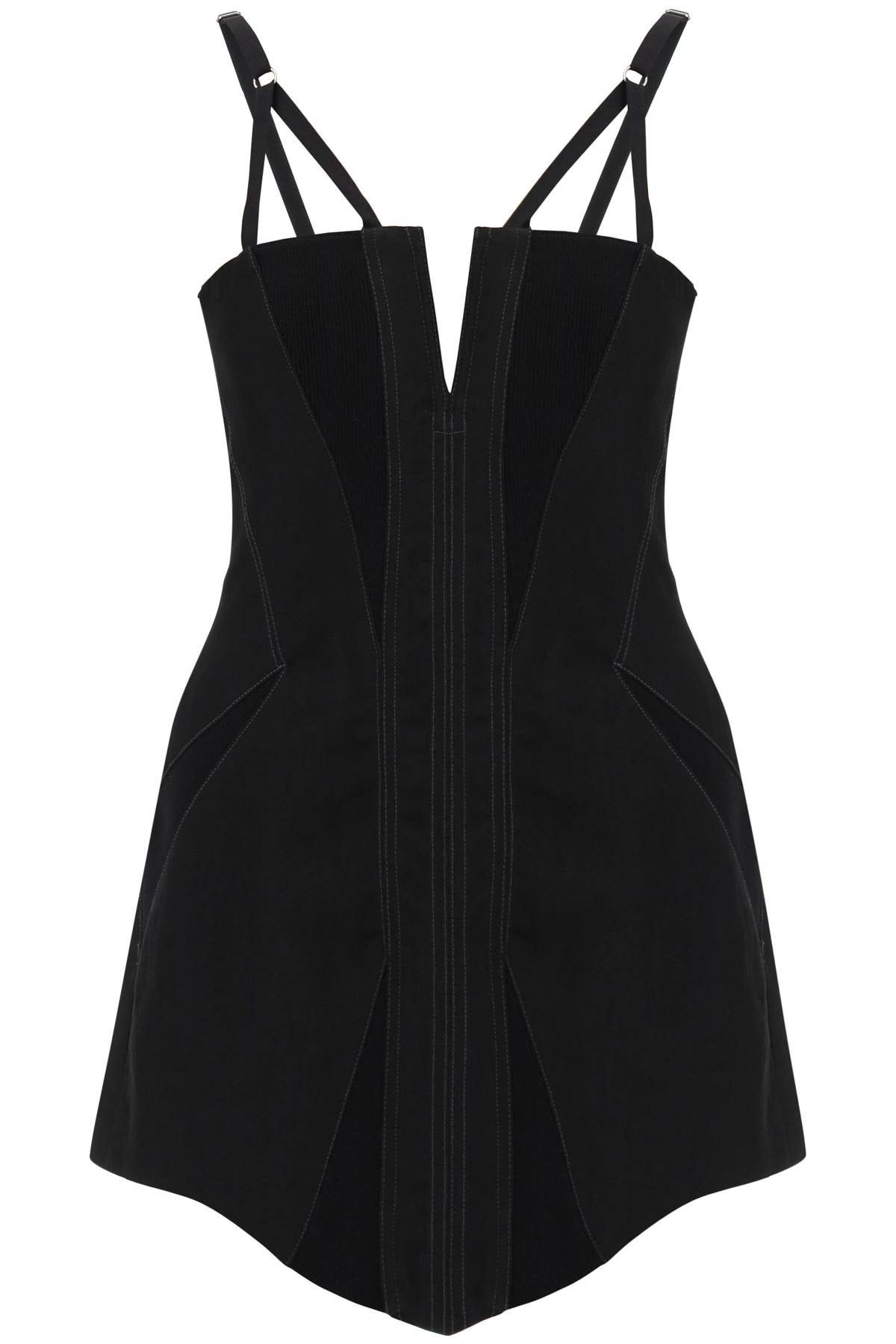 image of Dion Lee Fork Nylon Mini Dress in Black, Women's (Size Small)