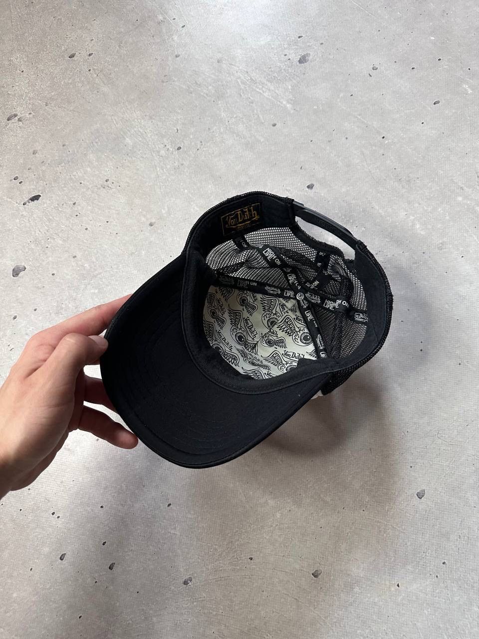 Von Dutch Von Dutch Originals Trucker Cap Black White Winged Eye Logo Size ONE SIZE - 6 Thumbnail