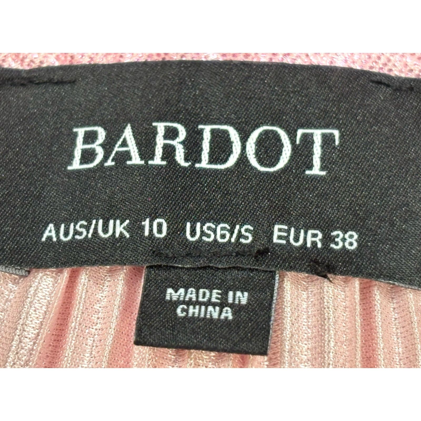 Vintage Bardot Bellies Dress Sz Small 6 Pink Pleated Faux Wrap Tie Party Cocktail Girly Size S / US 4 / IT 40 - 7 Thumbnail