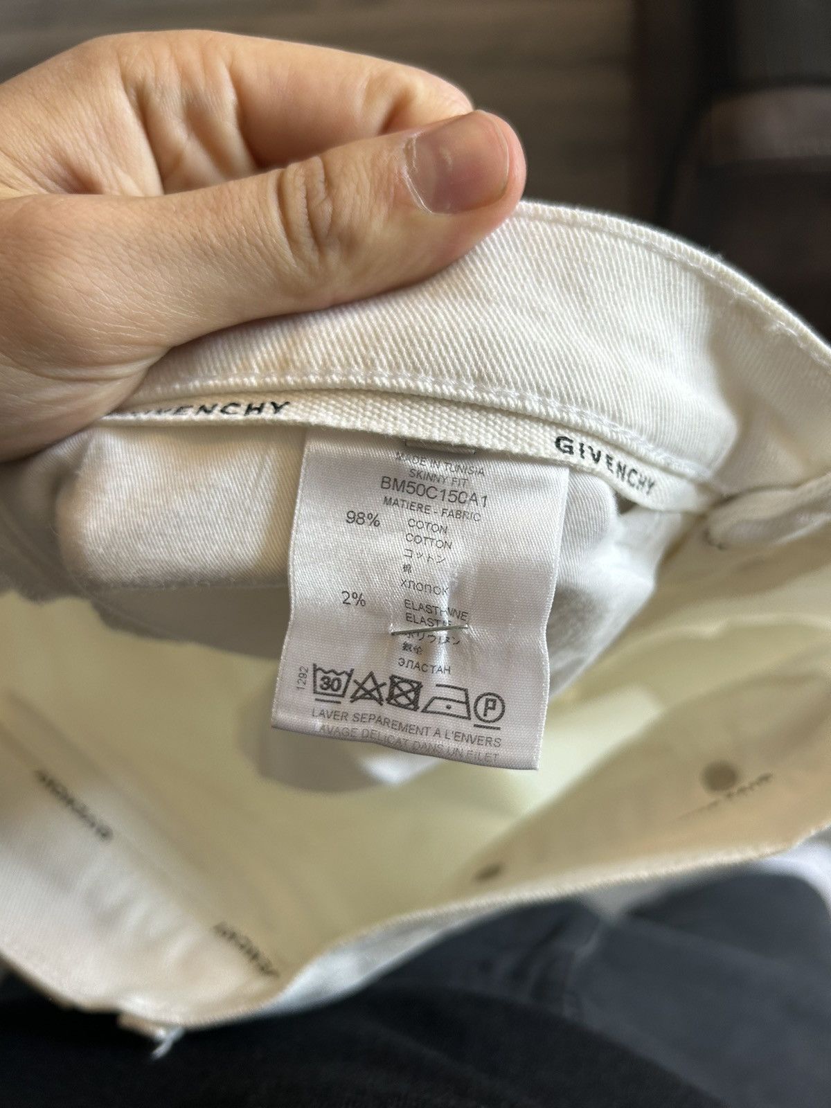 Givenchy White Distressed Ripped Knee Jeans Size US 32 / EU 48 - 19 Thumbnail