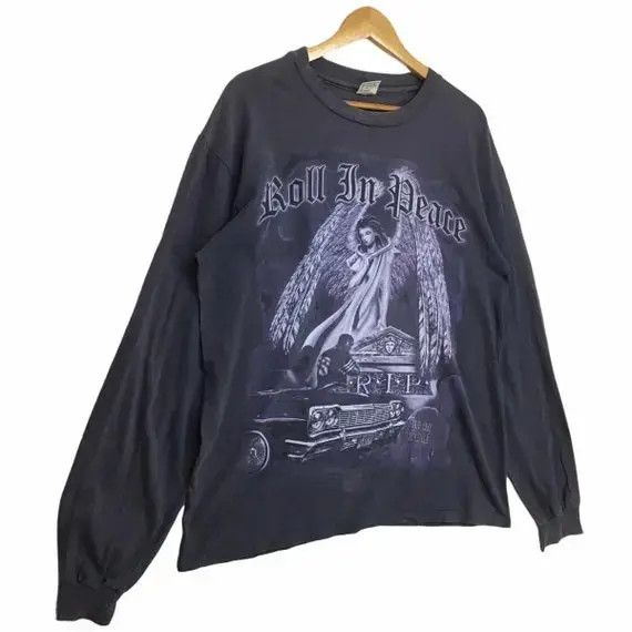 Rap Tees × Vintage Vintage 90' OG Rollin Hard Hip Hop Rap Gangsta Tee Shirt Size US L / EU 52-54 / 3 - 5 Thumbnail