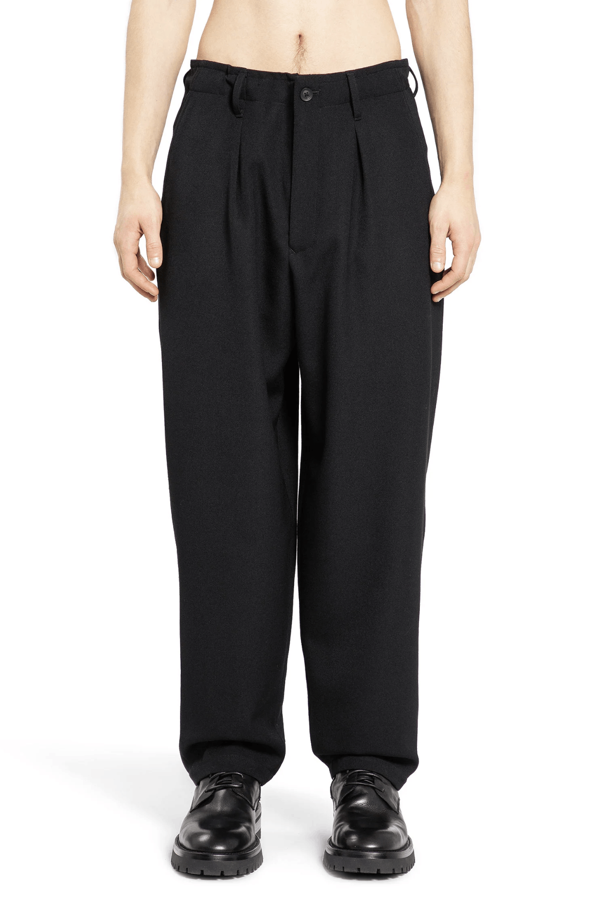 Yohji Yamamoto Yohji Yamamoto Pour Homme - ARMY WOOLBACK LOOP TAB PANT Size US 30 / EU 46 - 7 Thumbnail