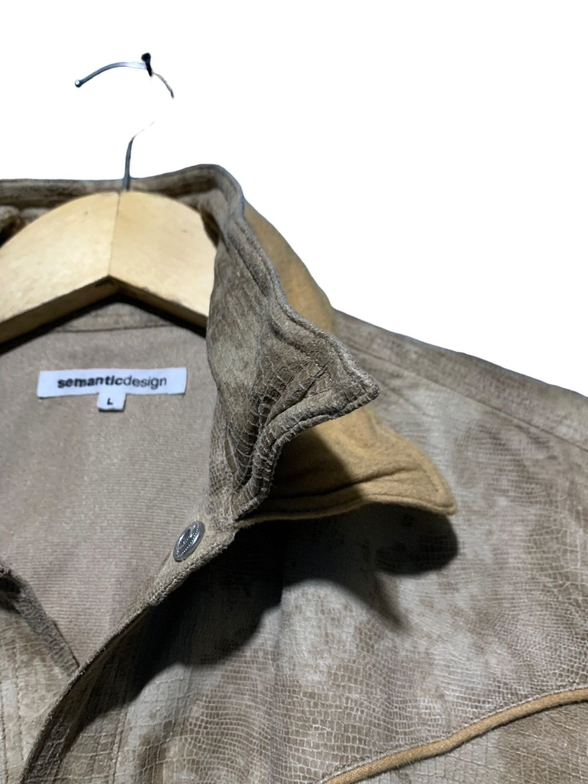 If Six Was Nine Semantic Design snakeskin texture double collar shirt Size US M / EU 48-50 / 2 - 7 Thumbnail