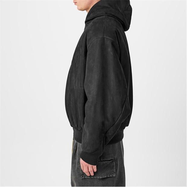 Other Leather Hooded Bomber Jacket Size US S / EU 44-46 / 1 - 2 Thumbnail