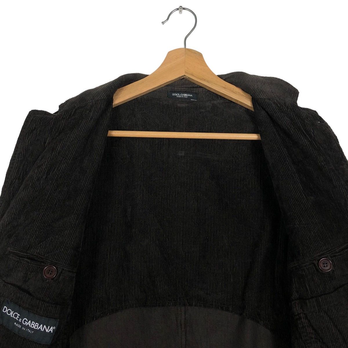 Dolce & Gabbana 🔥Iconic Black - Corduroy Jacket Double Breast Work Style Size US S / EU 44-46 / 1 - 10 Thumbnail