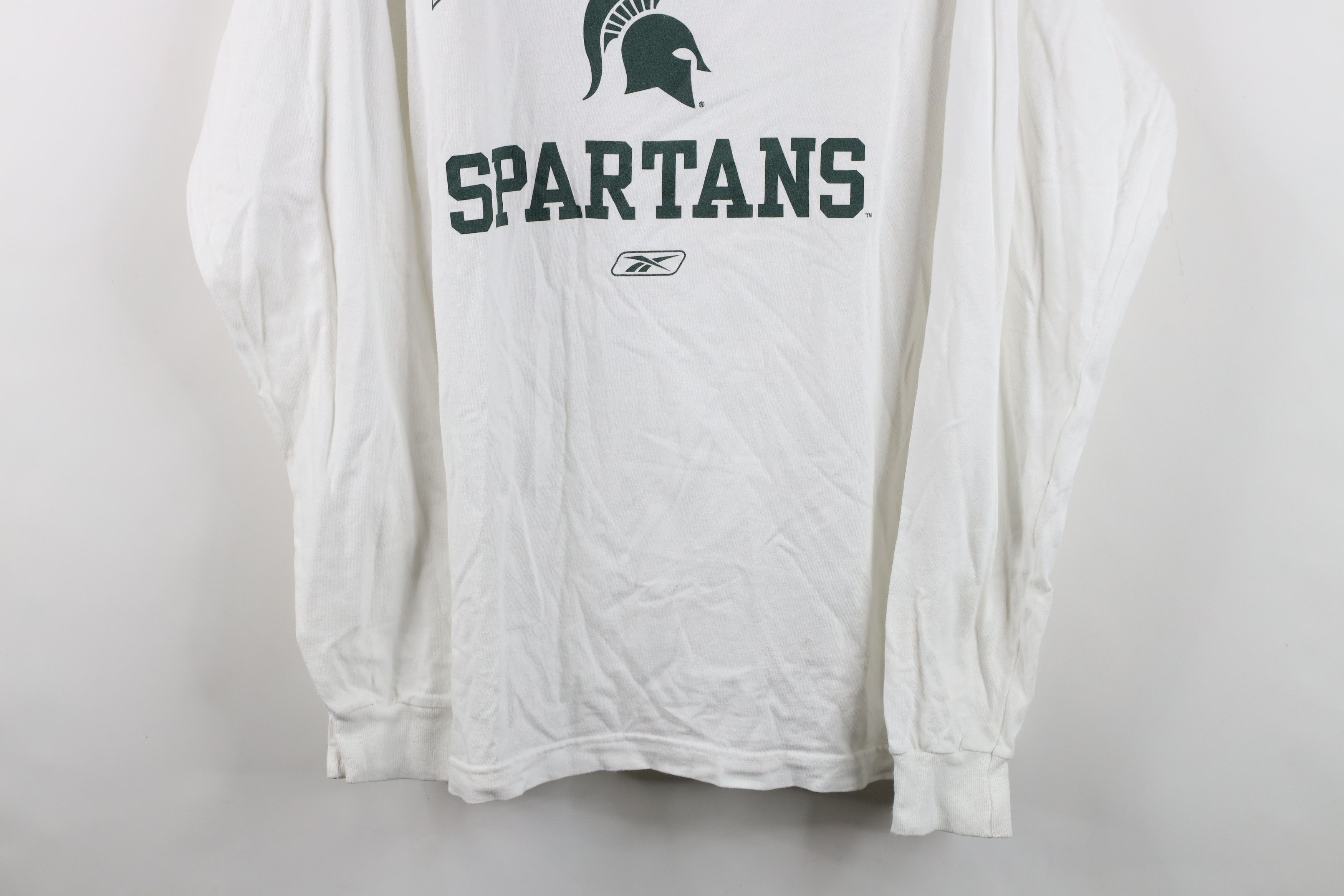 Reebok Vintage Reebok Michigan State University Long Sleeve T-Shirt Size US L / EU 52-54 / 3 - 3 Thumbnail