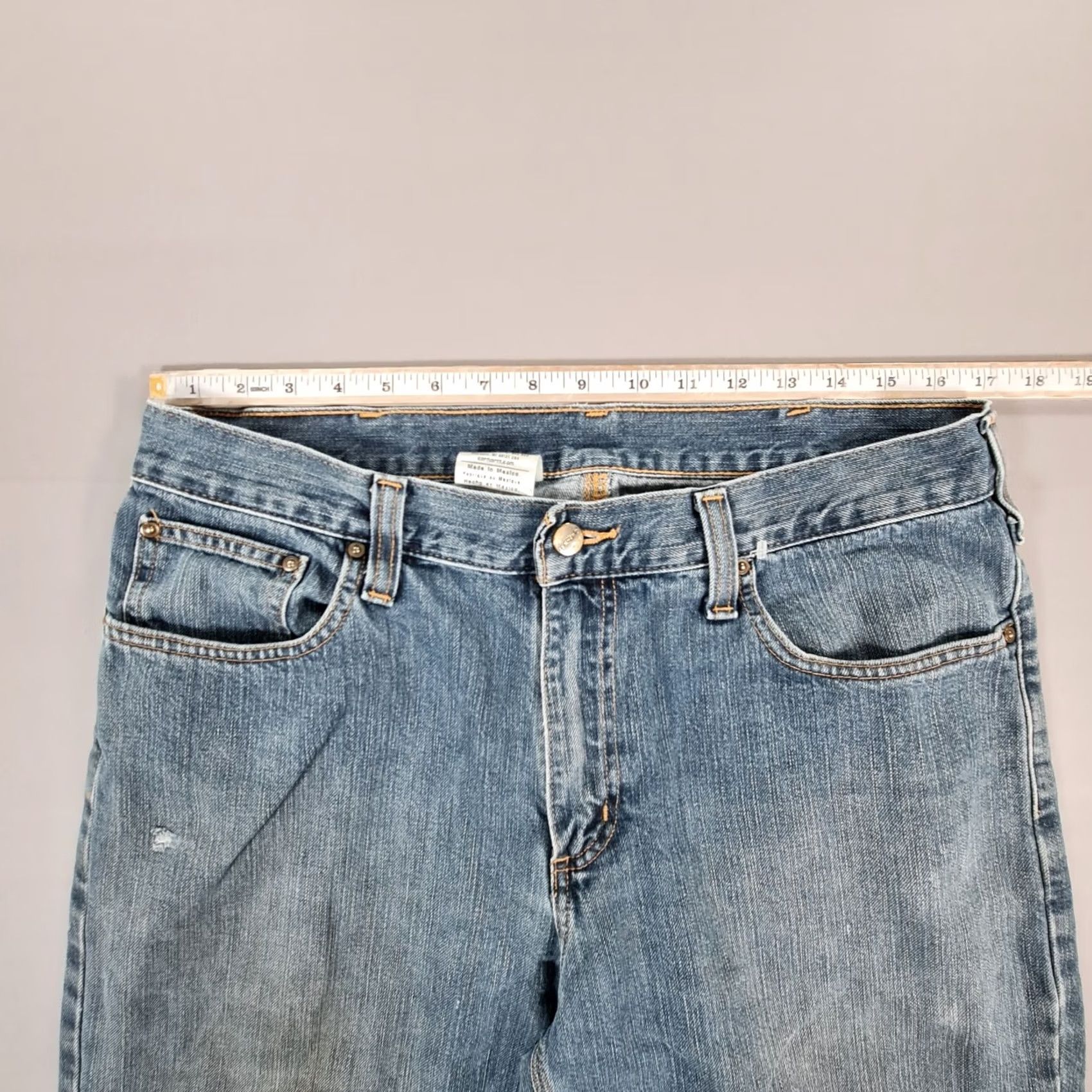 Carhartt Carhartt Jeans Blue W34 L34 5-Pocket Zip Fly Relaxed Straight Mens Regular Denim 101483-968 Size US 34 / EU 50 - 7 Thumbnail
