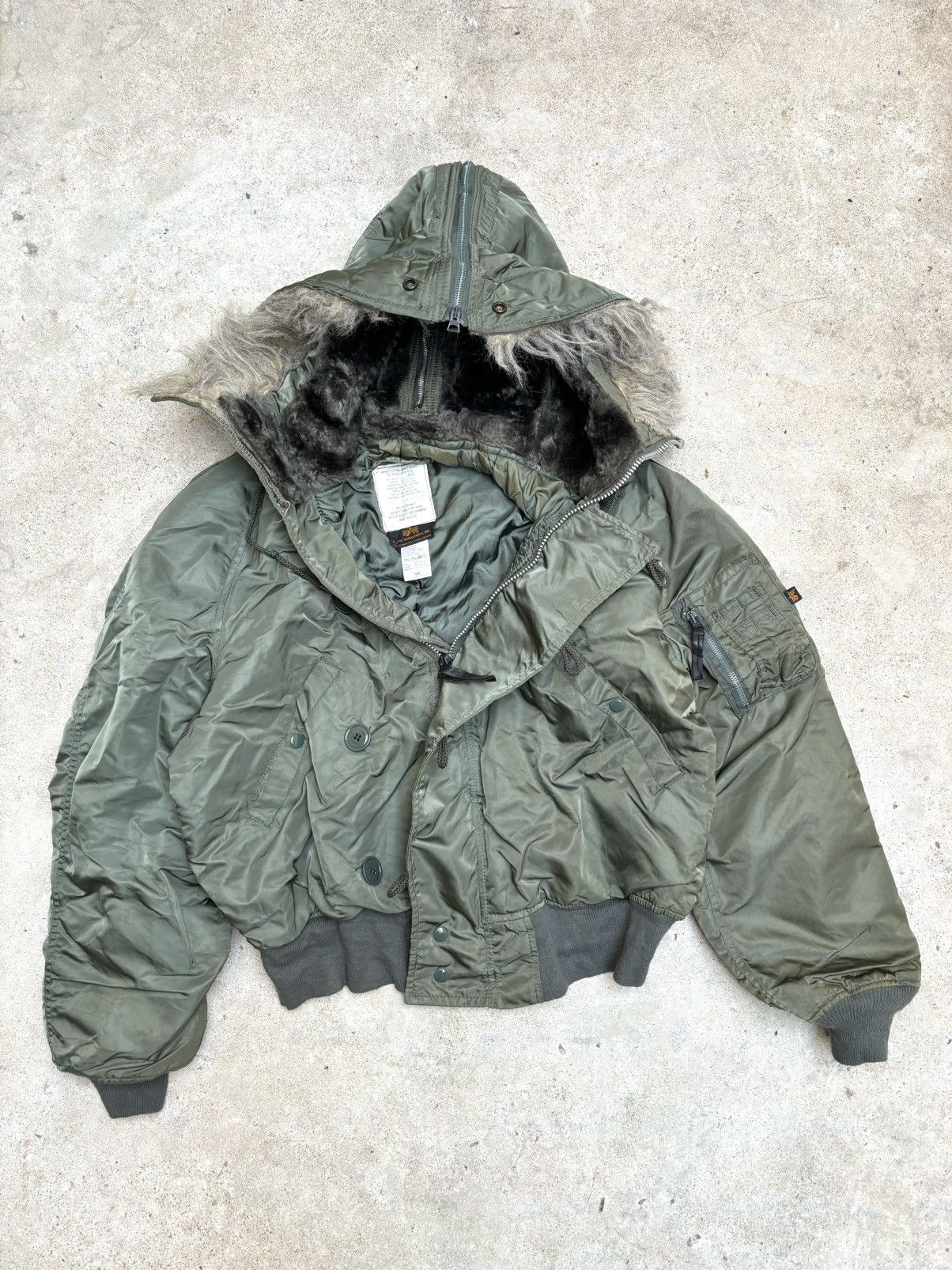 Alpha Industries Vintage N-2B ALPHA Fur Bomber Jacket Green Size US L / EU 52-54 / 3 - 7 Thumbnail