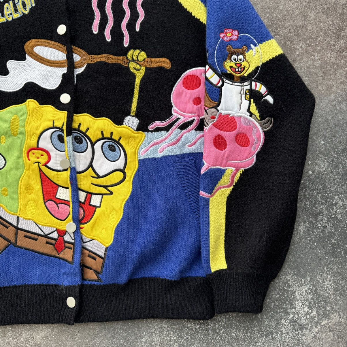 20471120 Sponge Bob Y2K 2000’s Aesthetic Knit Bomber Jacket Size US M / EU 48-50 / 2 - 7 Thumbnail