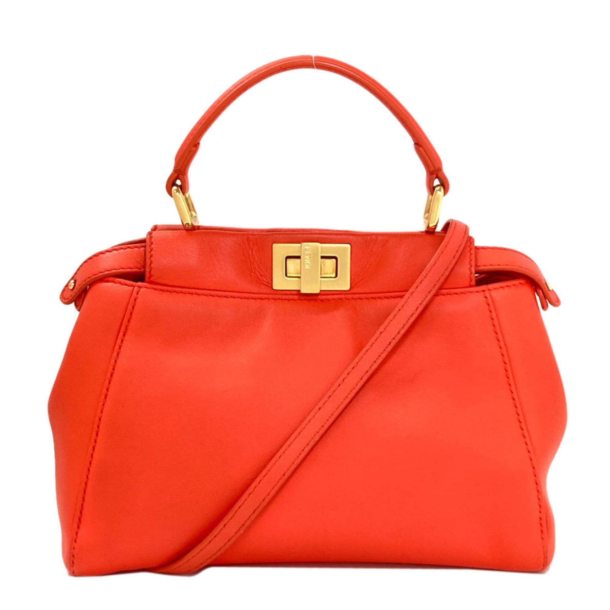 Fendi Fendi Peekaboo Mini 2-Way Handbag, Calfskin, Women's FENDI Size ONE SIZE - 1 Thumbnail