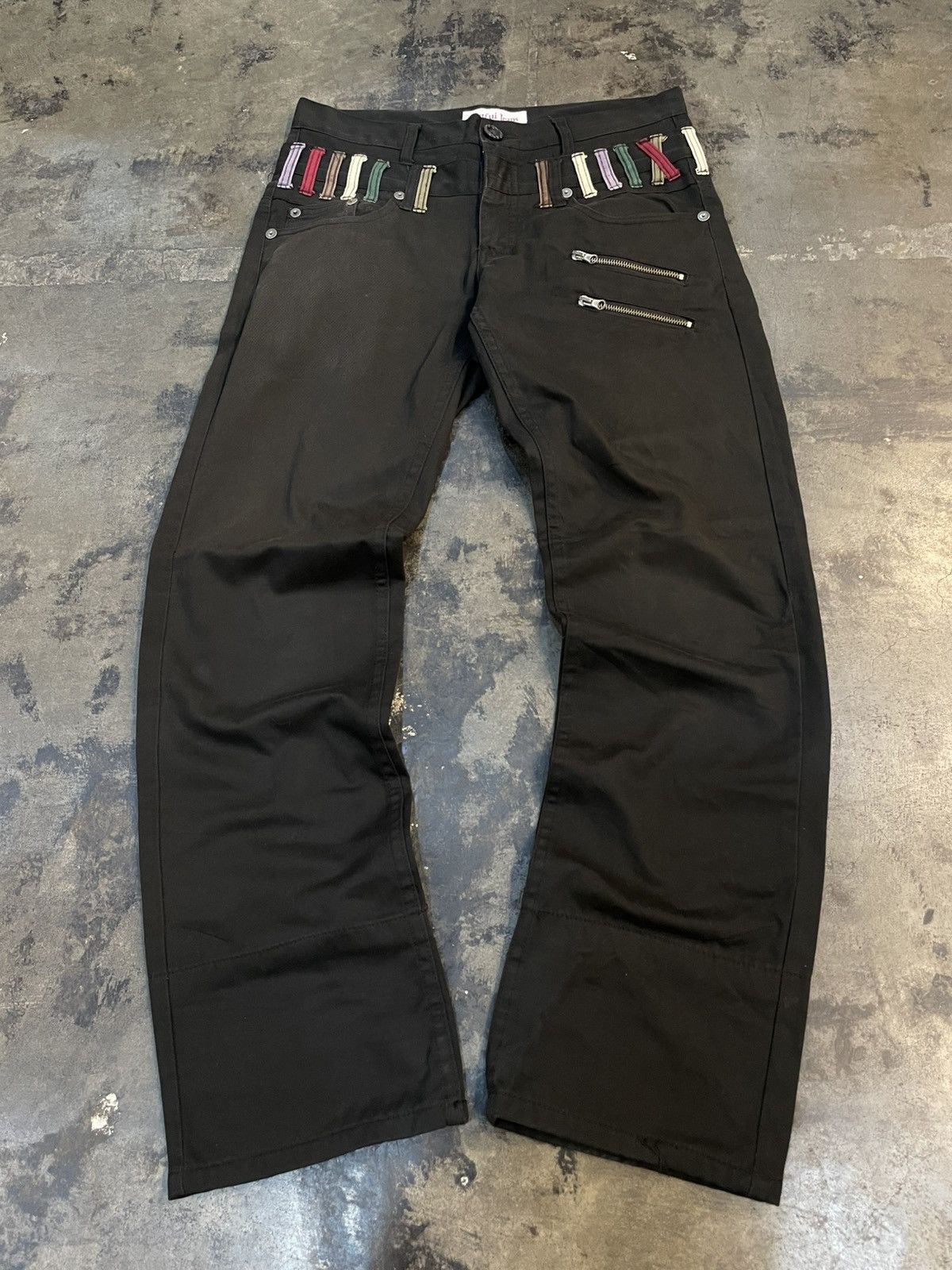 2000s Double Waist Anfui Jeans Zipper Y2K Japan Style