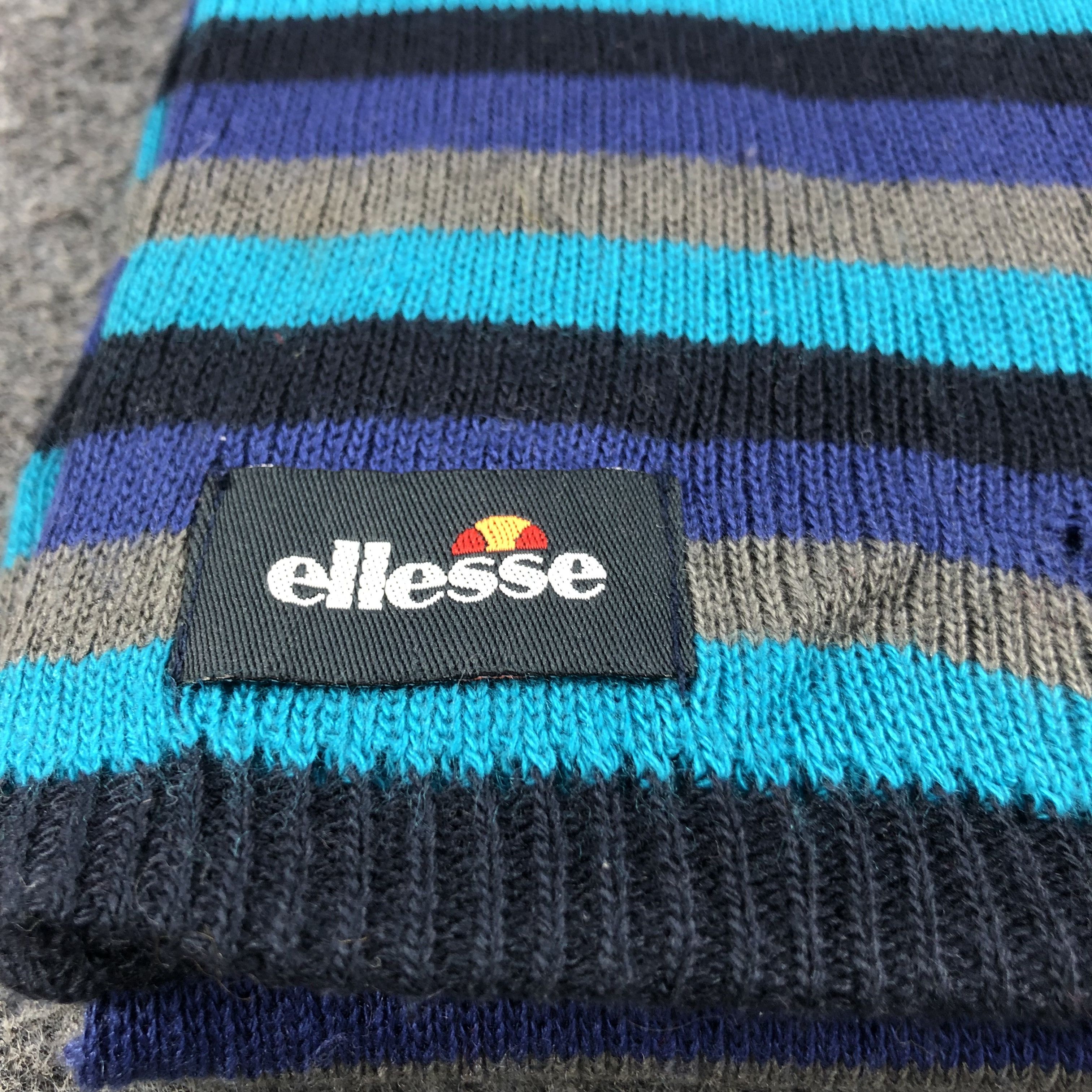 Ellesse Ellesse Striped Wool Scarf Muffler V616 Size ONE SIZE - 4 Thumbnail