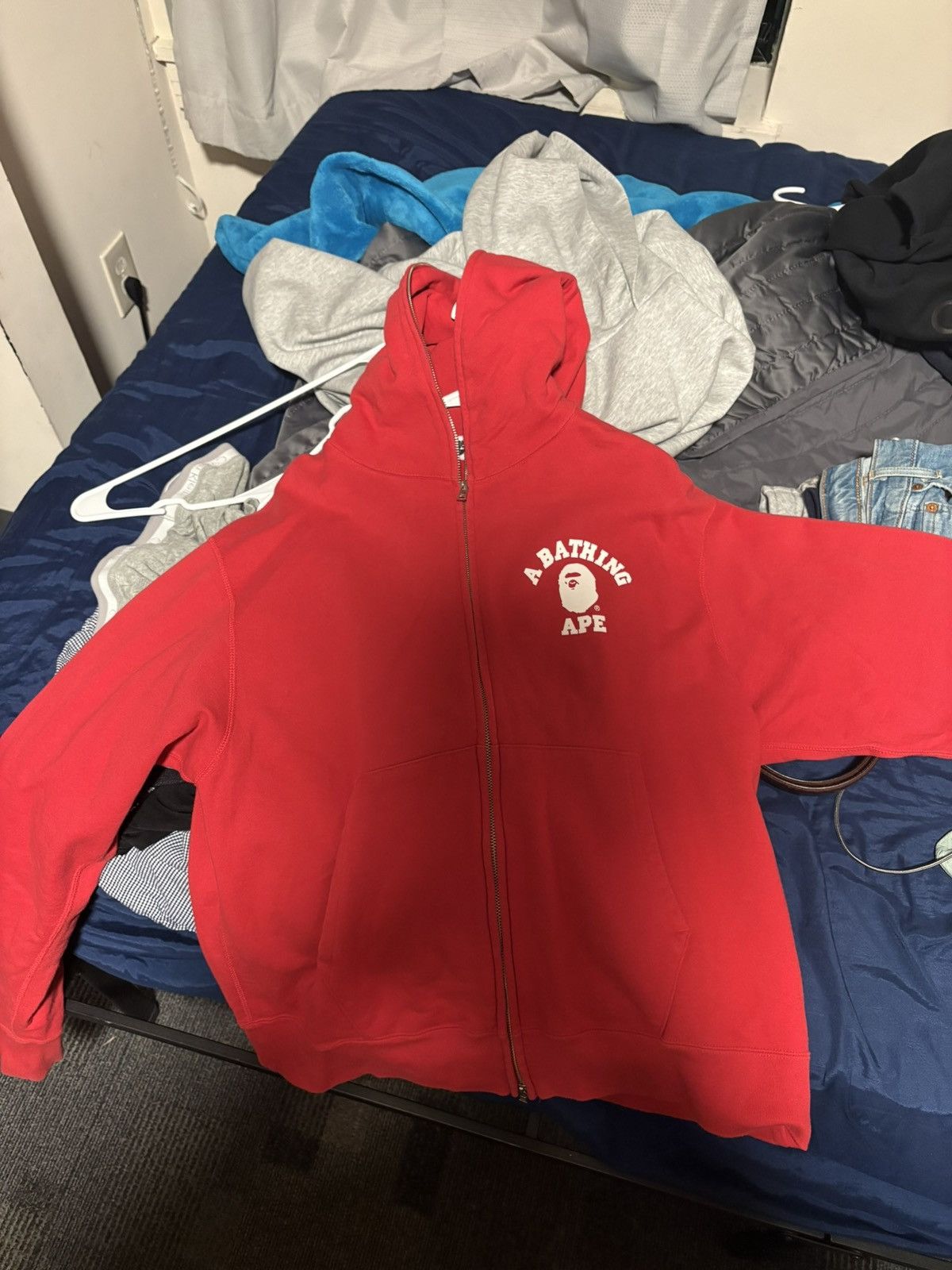 Bape Red Bape full zip Size US L / EU 52-54 / 3 - 6 Thumbnail