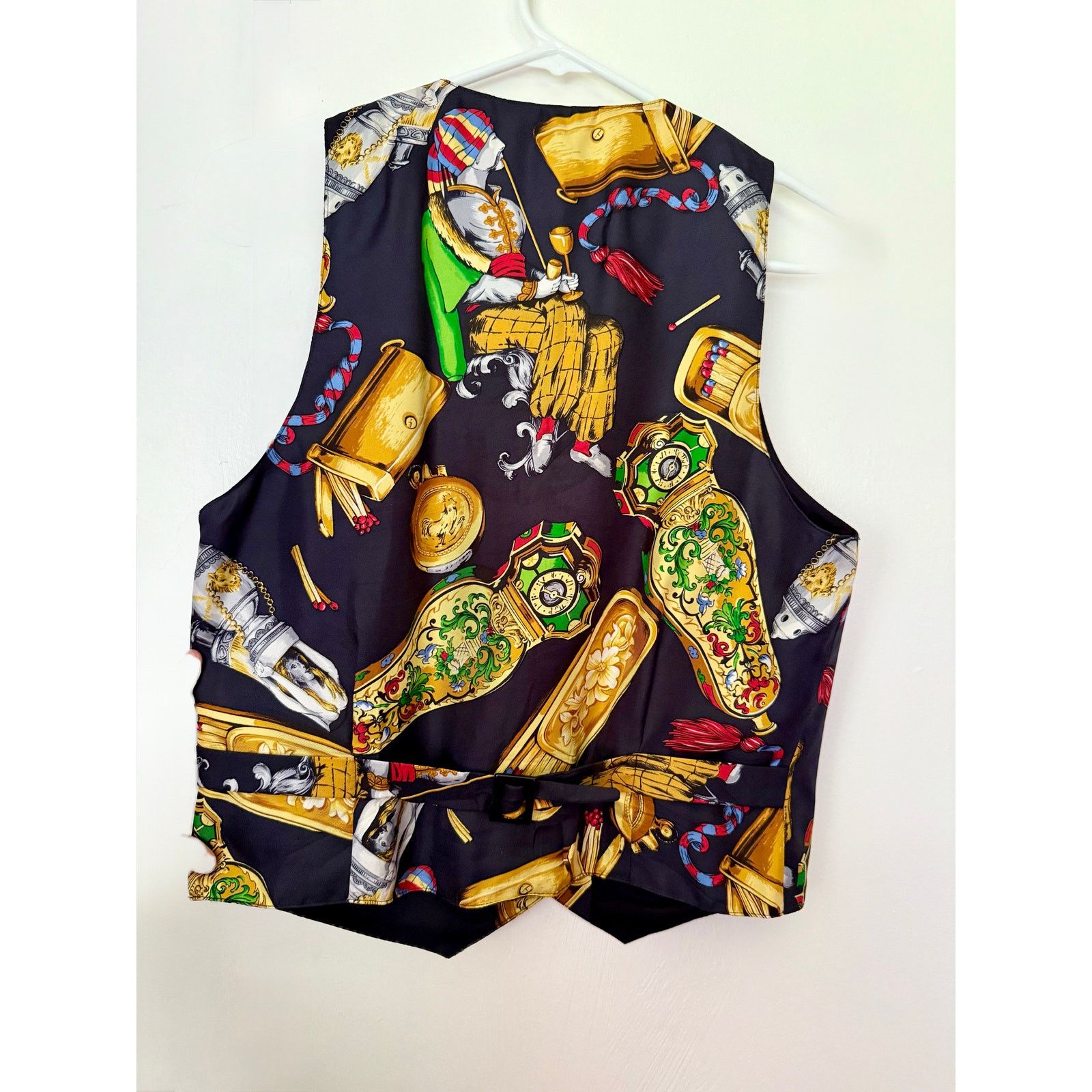 Vintage Vintage 90’s Luciano Tempesta Silk Clock Vest Jacket Small Size S / US 4 / IT 40 - 2 Thumbnail