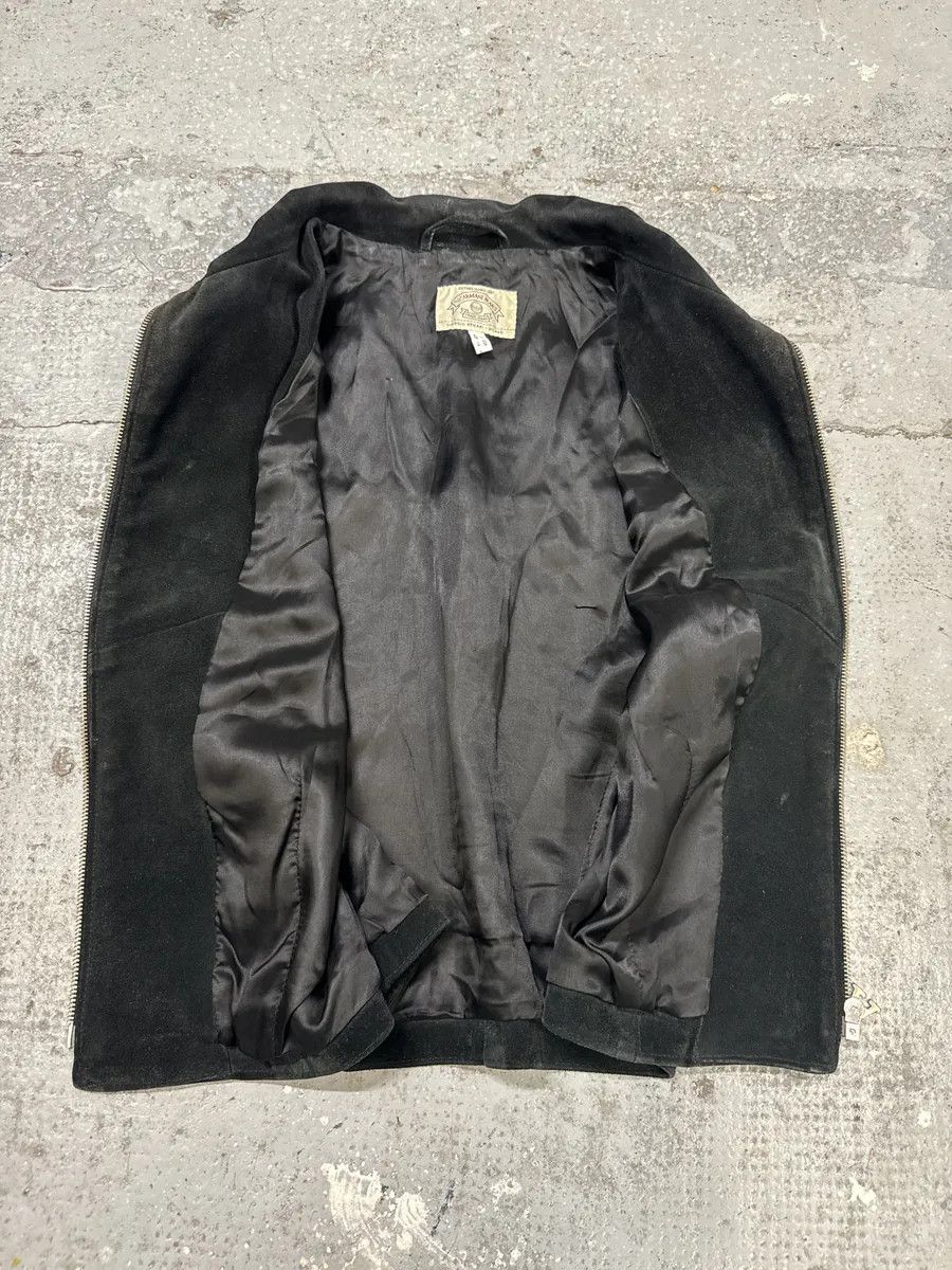 1990s Armani Black Suede Leather Premium Vest