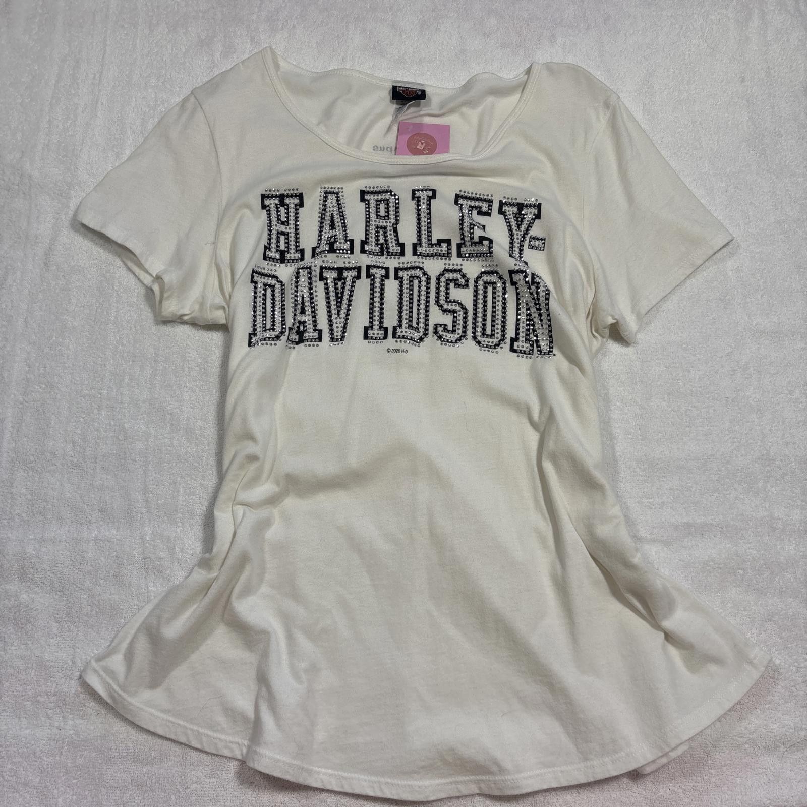 Harley Davidson vintage harley davidson rhinestone tee Size XL / US 12-14 / IT 48-50 - 1 Thumbnail