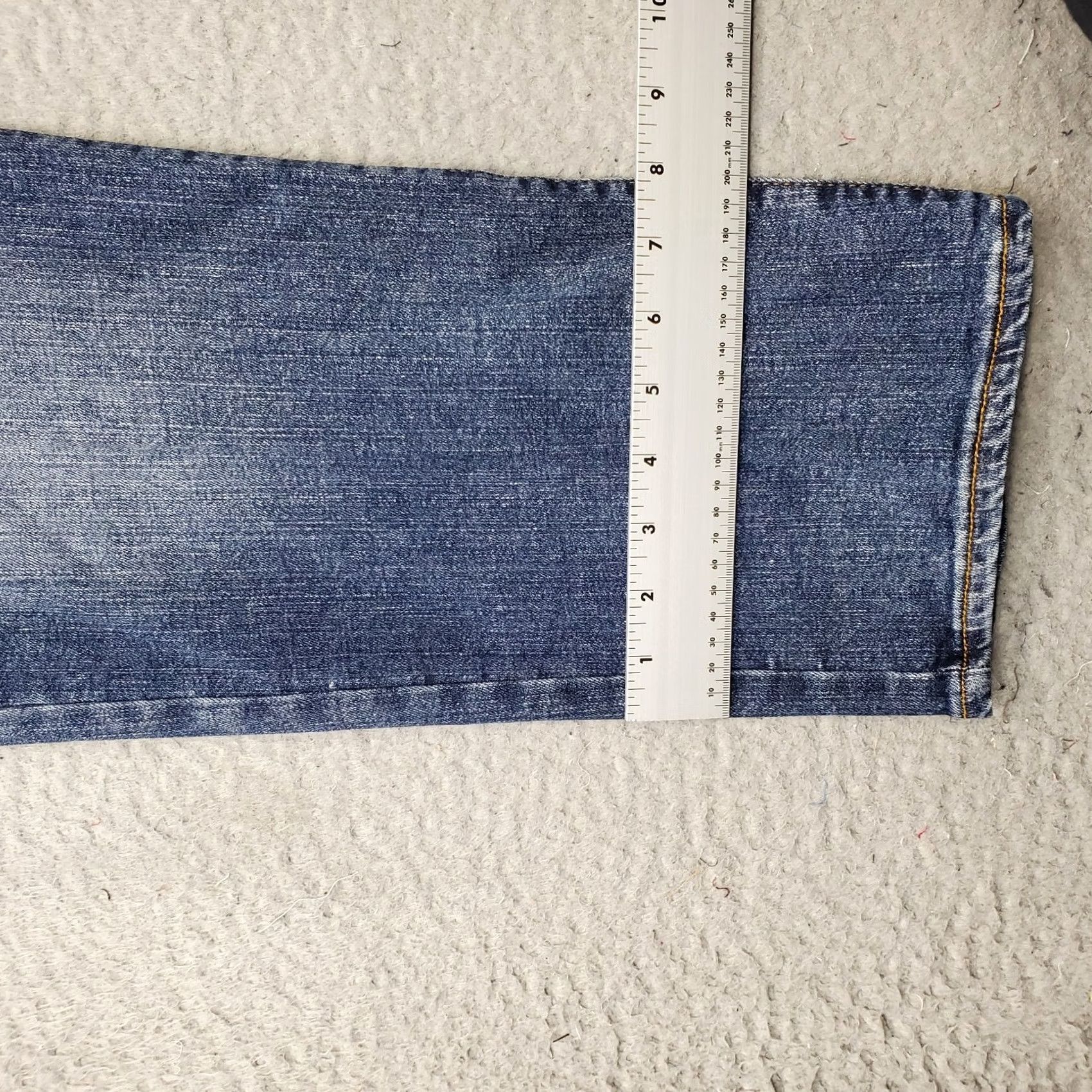 Lee Lee Jeans Mens 38x30 Blue Denim Tapered Regular Fit 5-Pocket Straight Leg Hosen Waist 18.75" Inseam 28.75" White Size US 38 / EU 54 - 5 Thumbnail