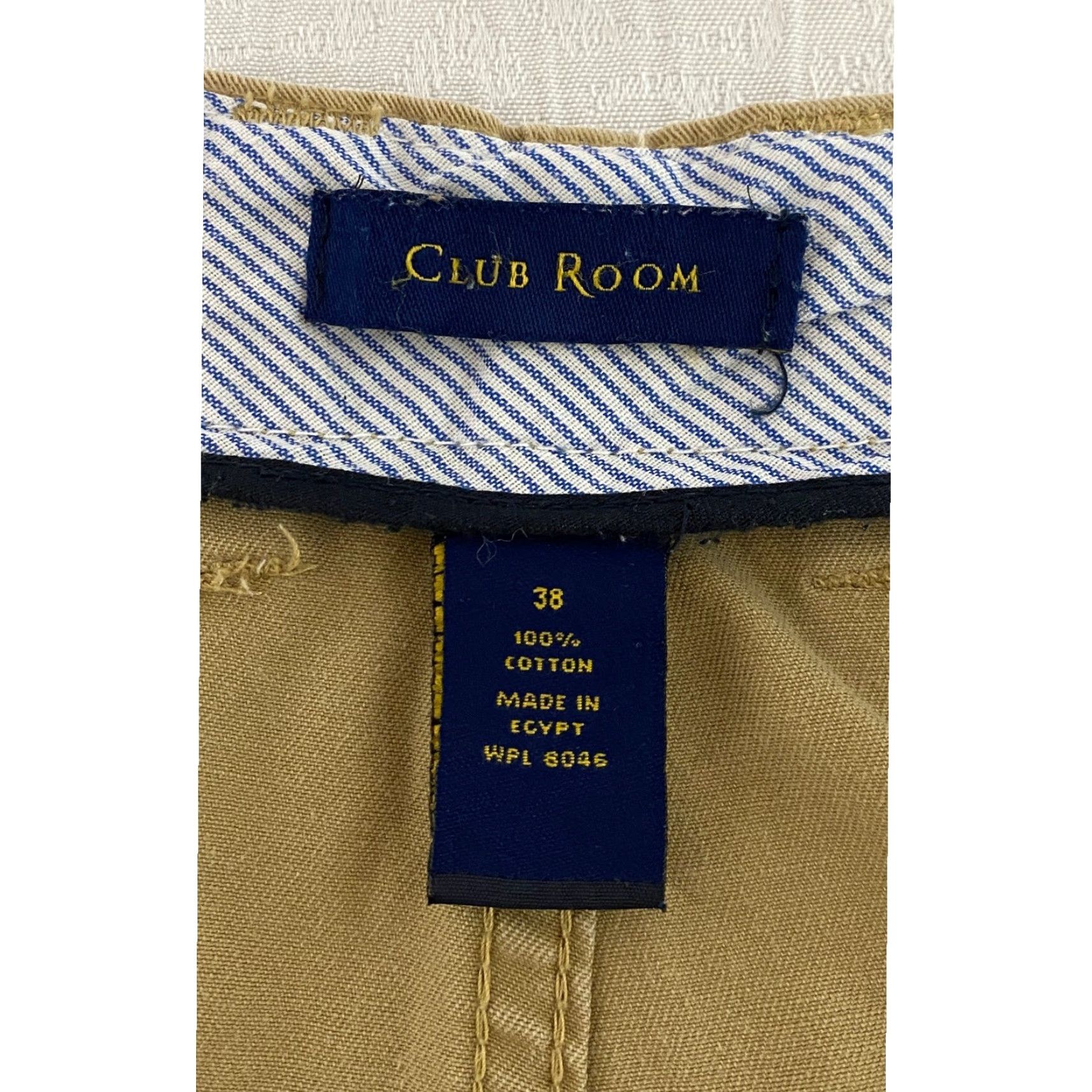 Club Room Club Room Mens Chino Shorts 38 Khaki Tan Cotton Twill Classic Fit Casual Size US 38 / EU 54 - 5 Thumbnail