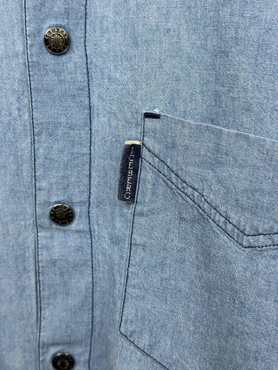 Iceberg ICEBERG Elvis Presley Denim Shirt Rare Vintage Italy Jeans Size US L / EU 52-54 / 3 - 17 Thumbnail