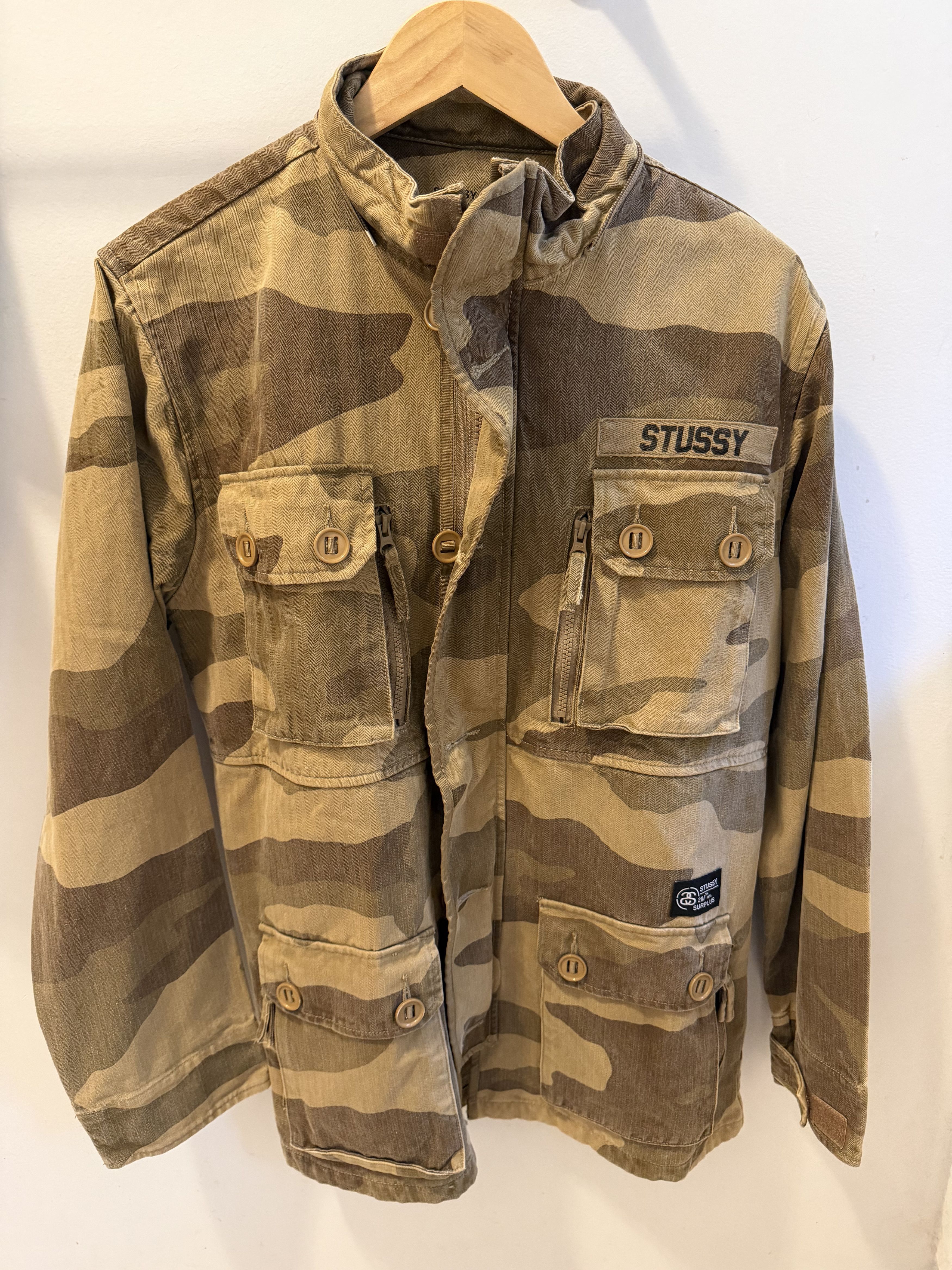 Futura × Stussy Stussy x Futura Rain Shell Camo Jacket | Grailed