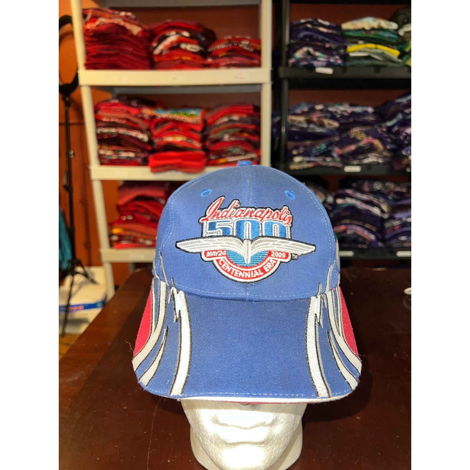 Vintage Indy 500 Hat Centennial Era Racing Blue Red Cap Headwear Size ONE SIZE - 1 Thumbnail